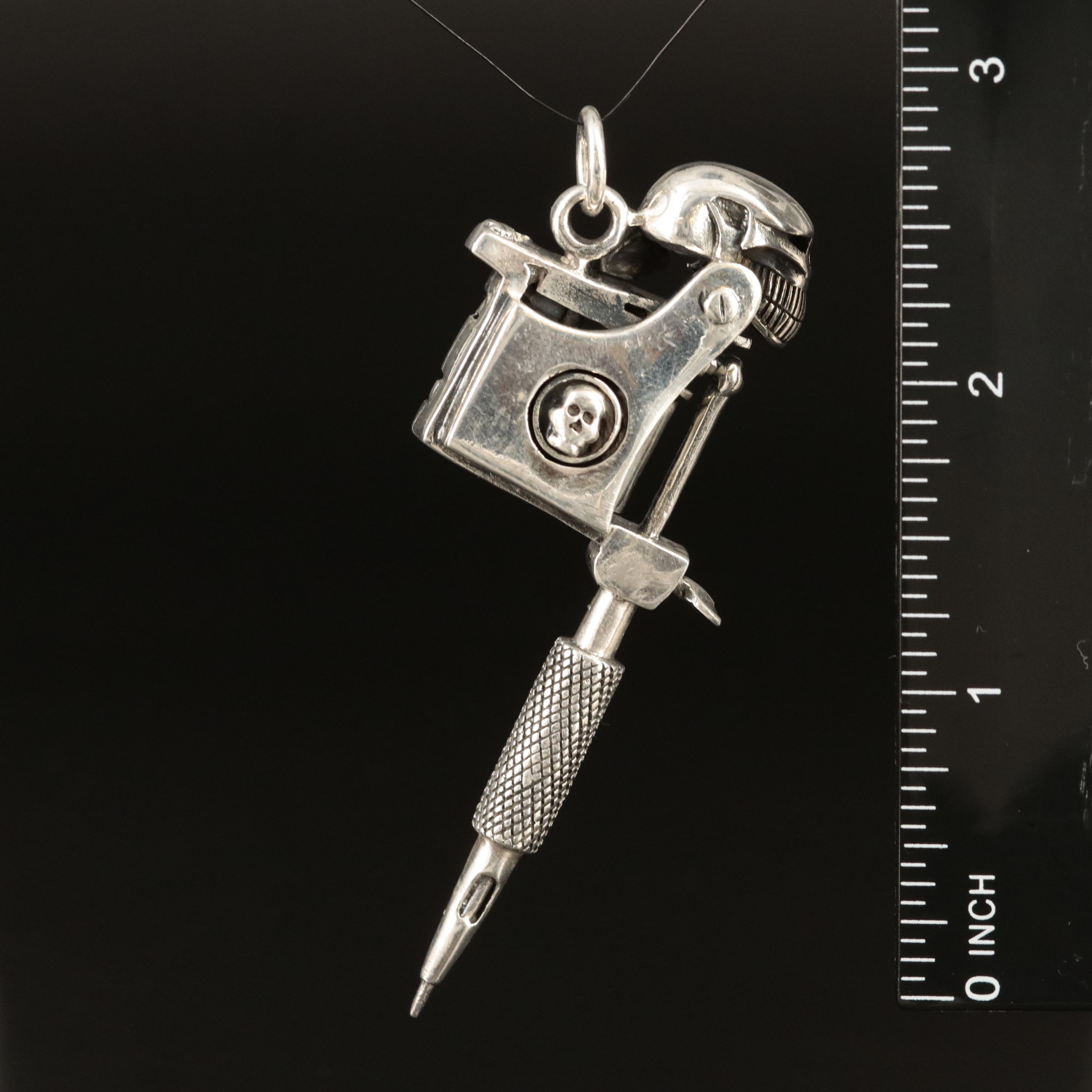 Sterling Skull Pendant