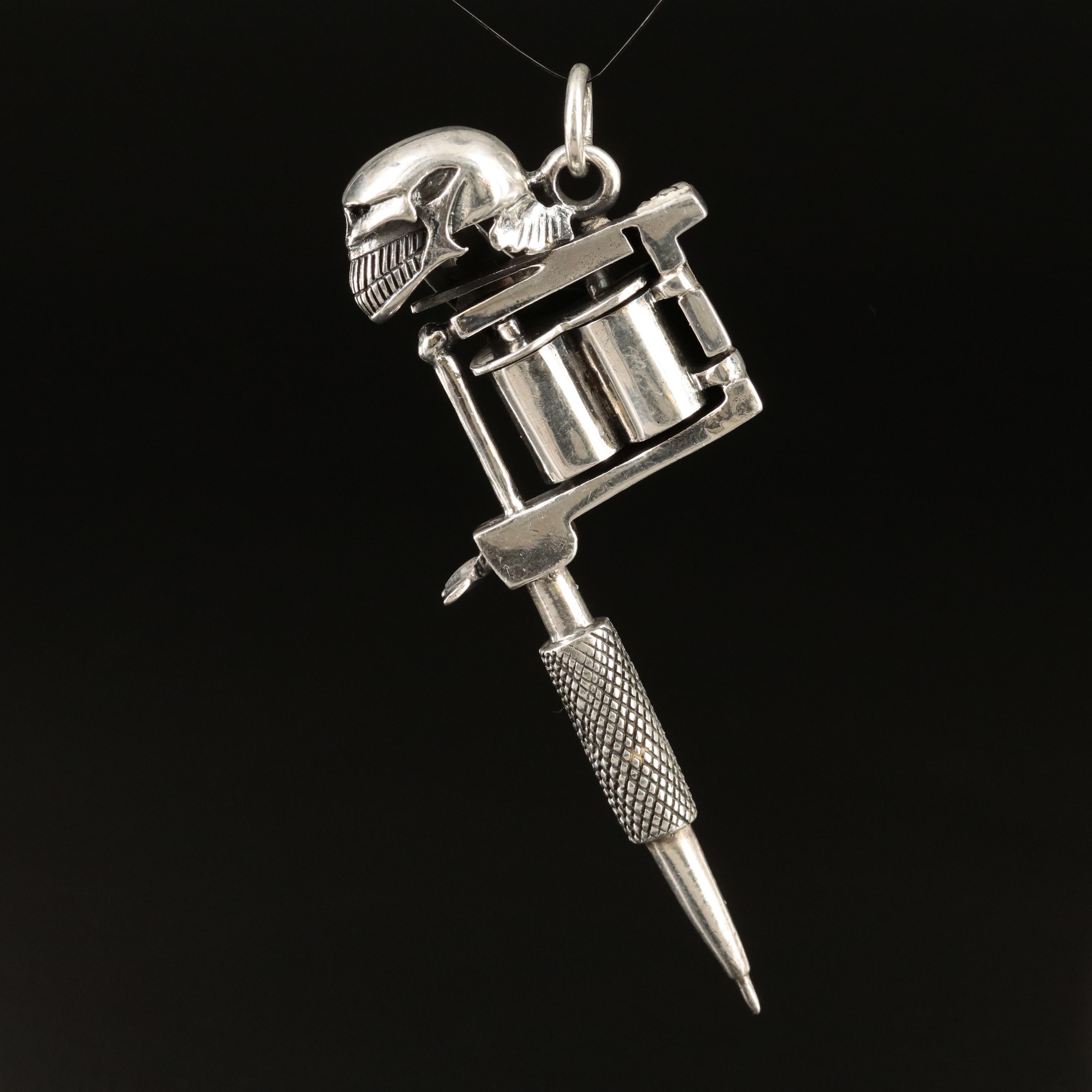 Sterling Skull Pendant