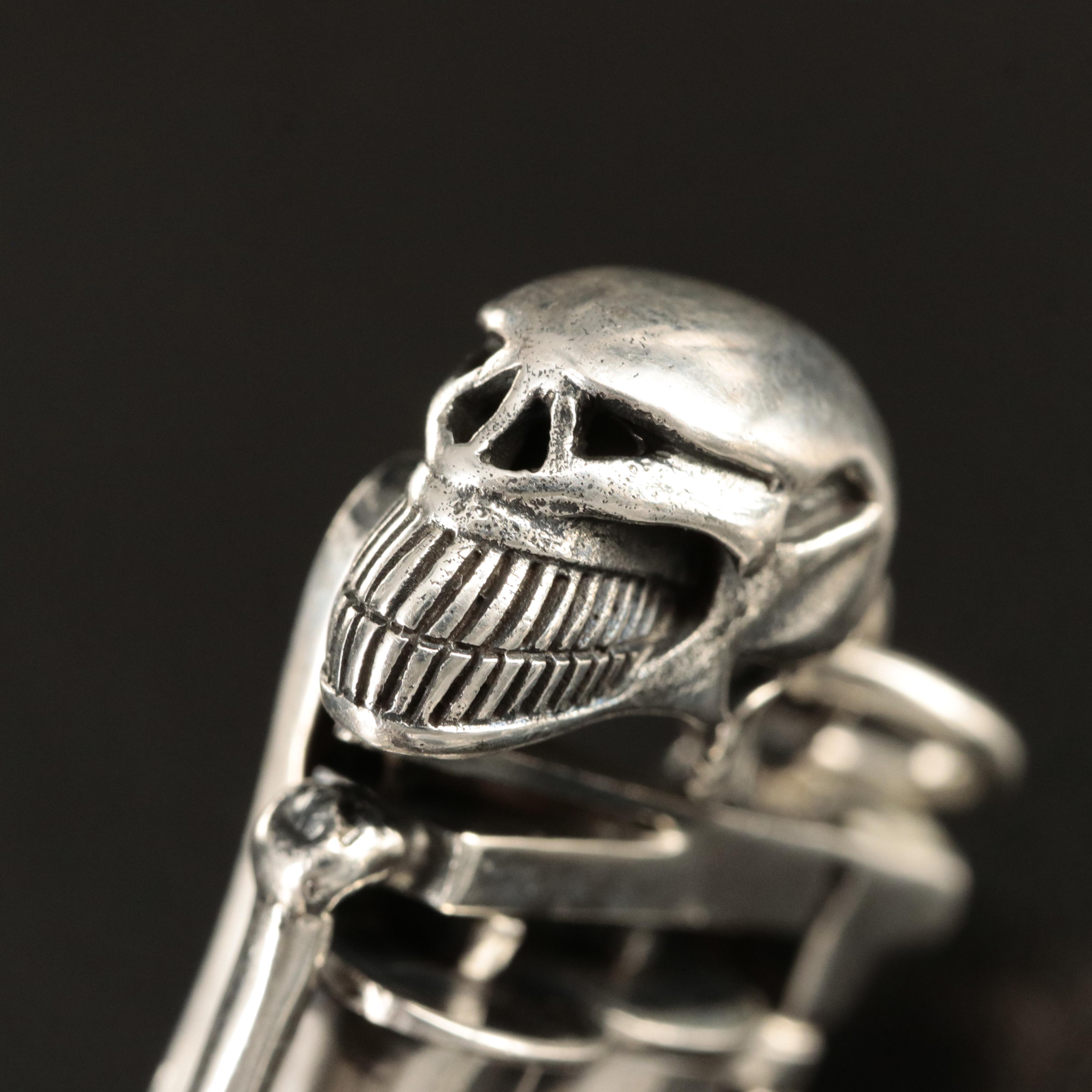 Sterling Skull Pendant
