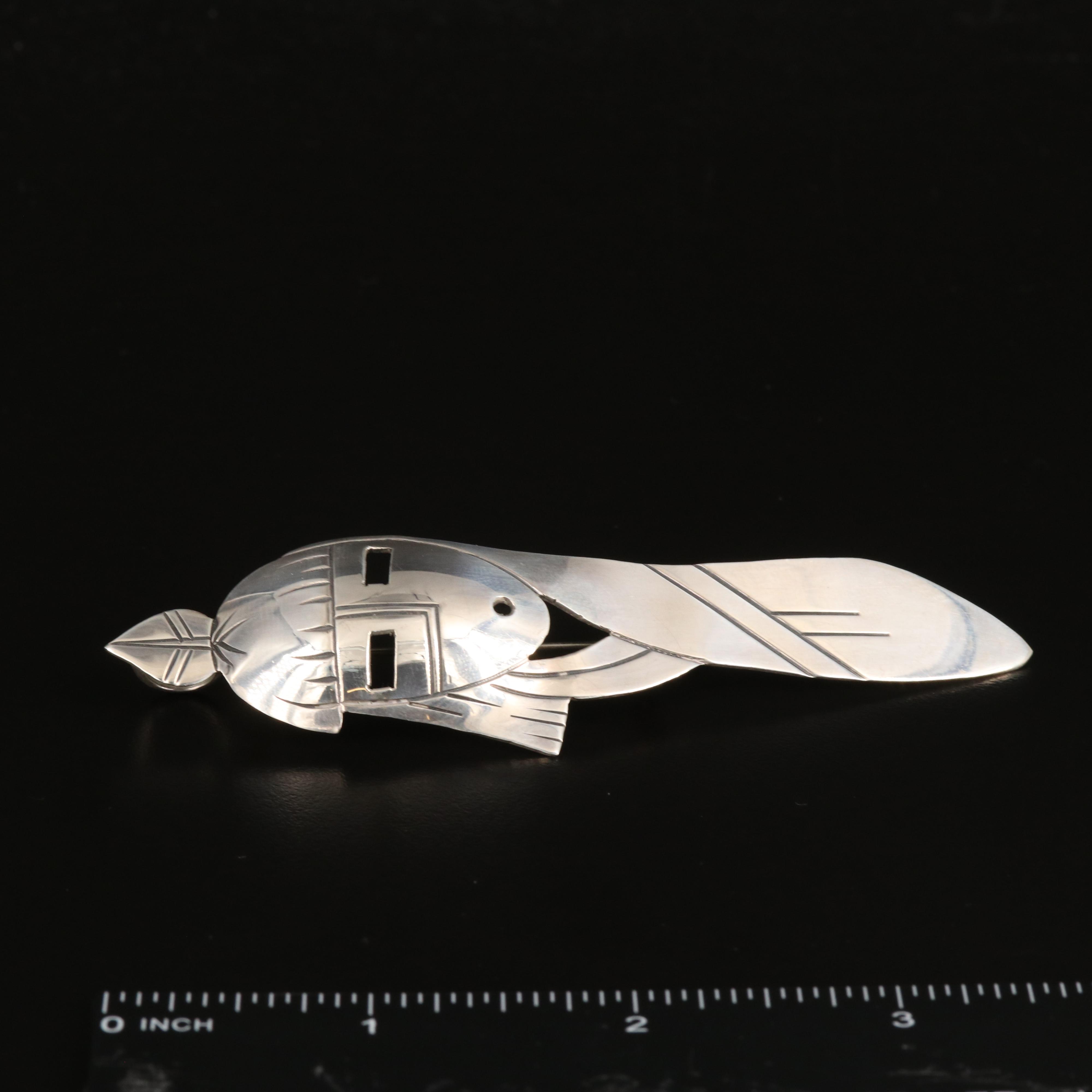 Alice McShirley Navajo Diné Sterling Converter Brooch