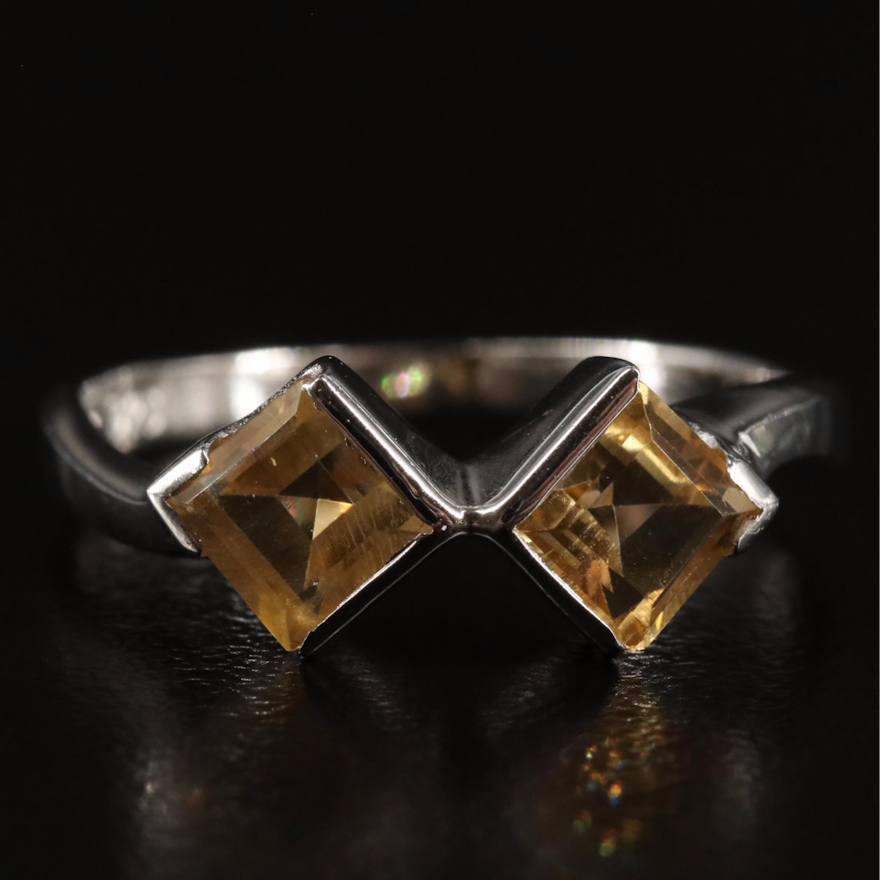 Sterling Citrine Ring