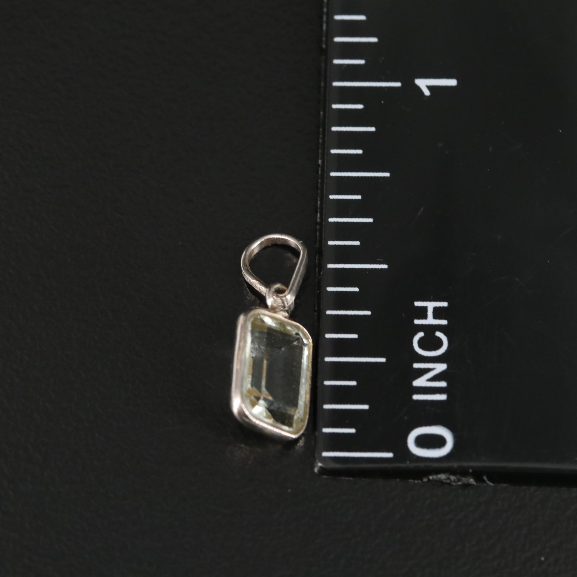 14K Prasiolite Pendant