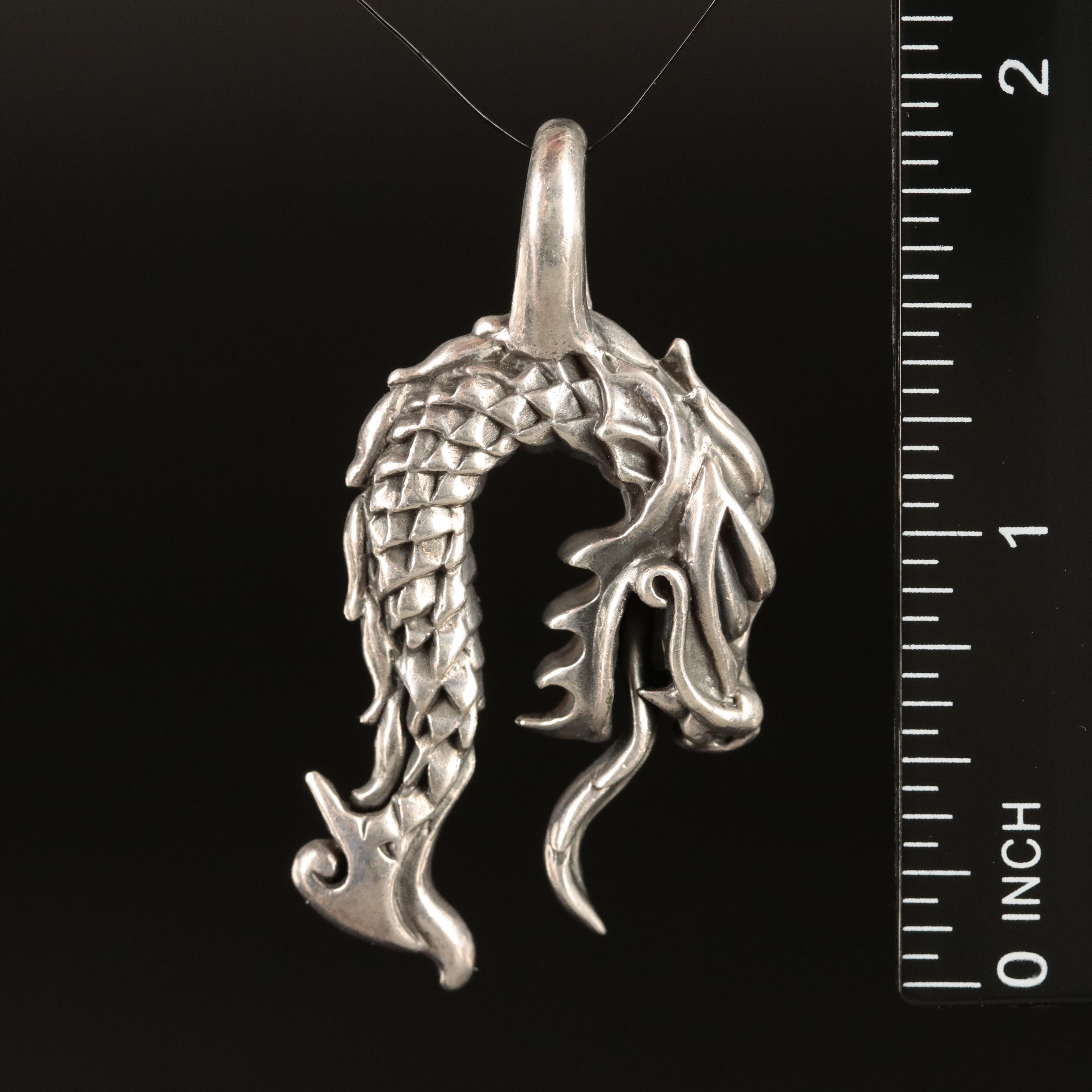 Sterling Dragon Pendant