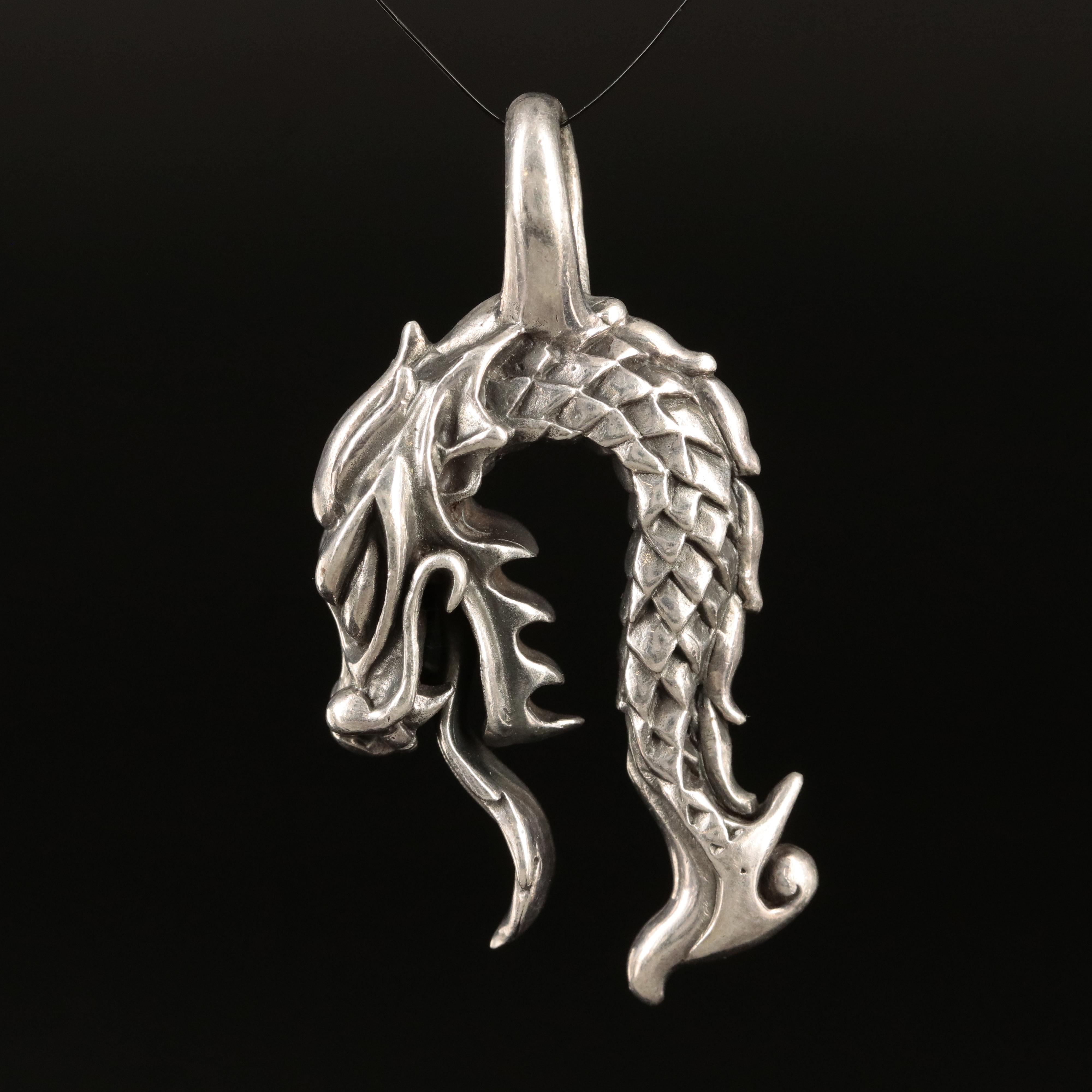 Sterling Dragon Pendant