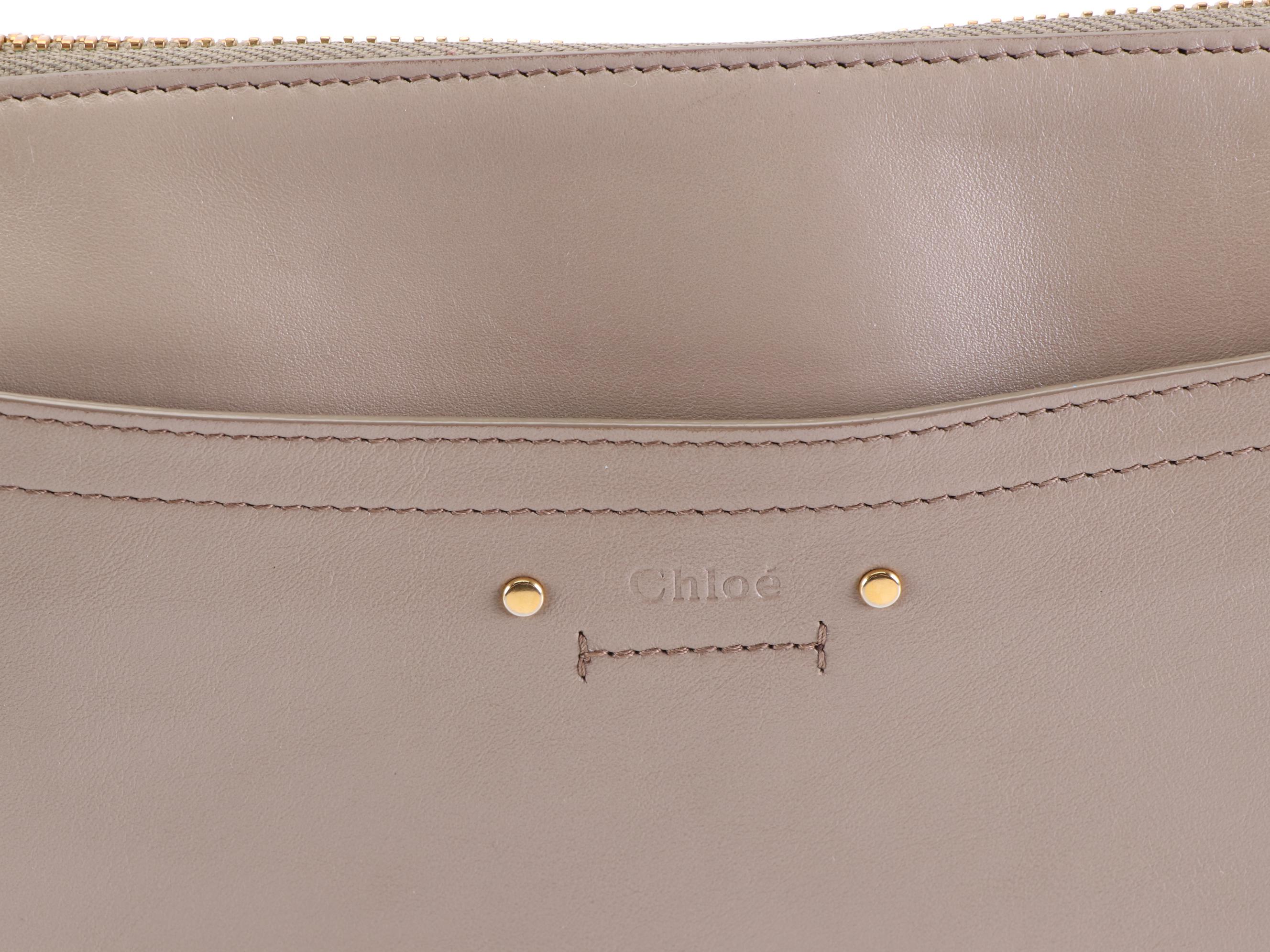 Chloé Roy Medium Shoulder Bag in Suede and Leather