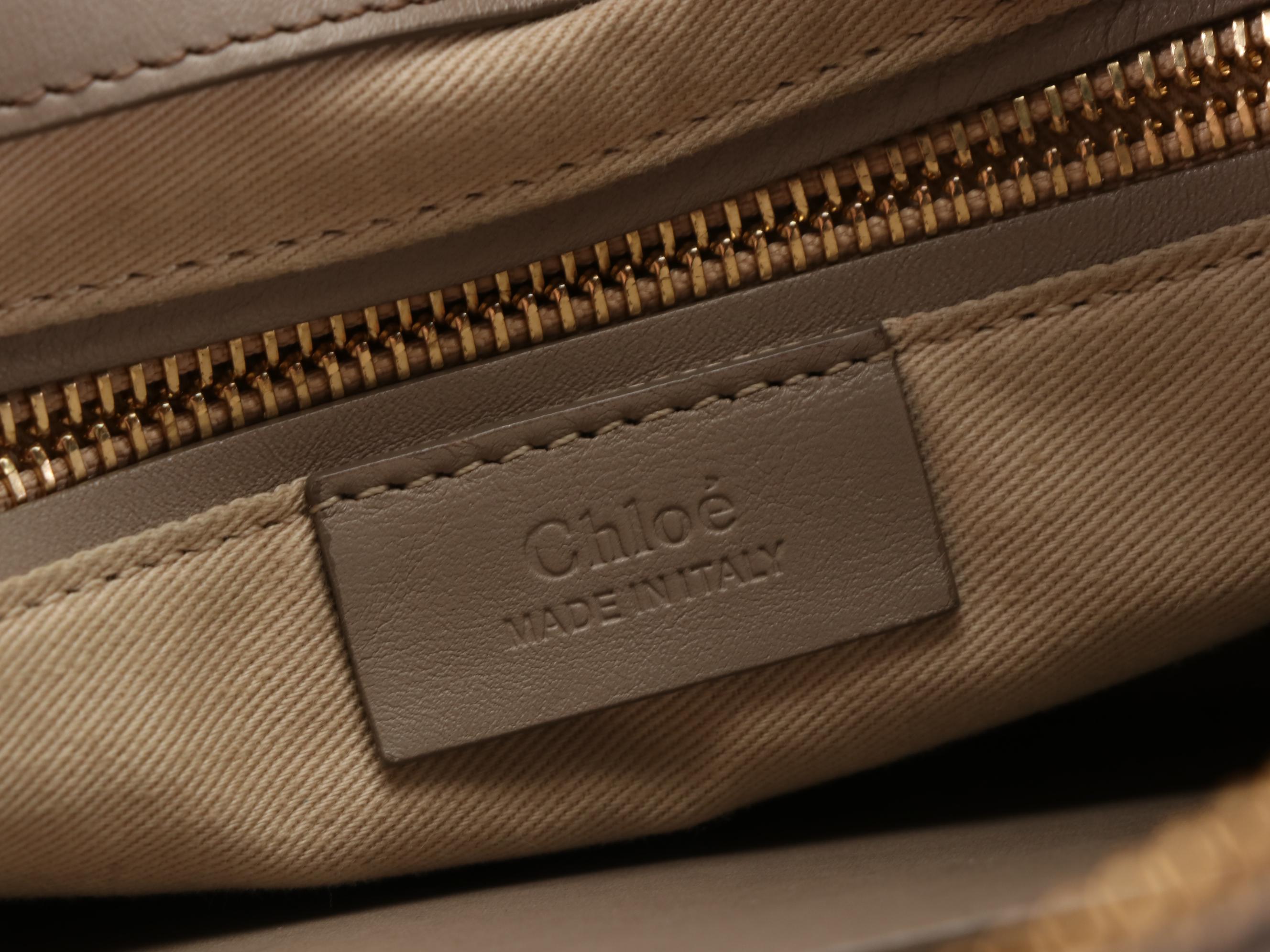 Chloé Roy Medium Shoulder Bag in Suede and Leather