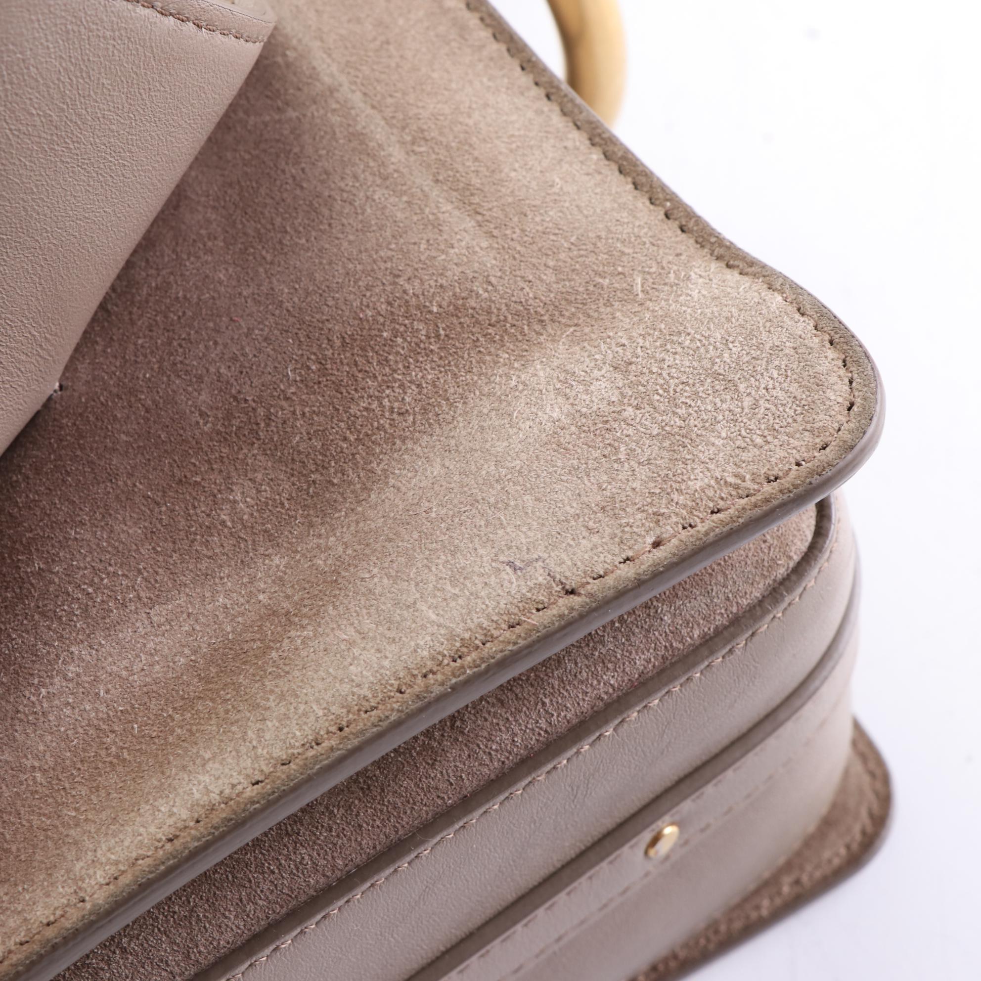 Chloé Roy Medium Shoulder Bag in Suede and Leather