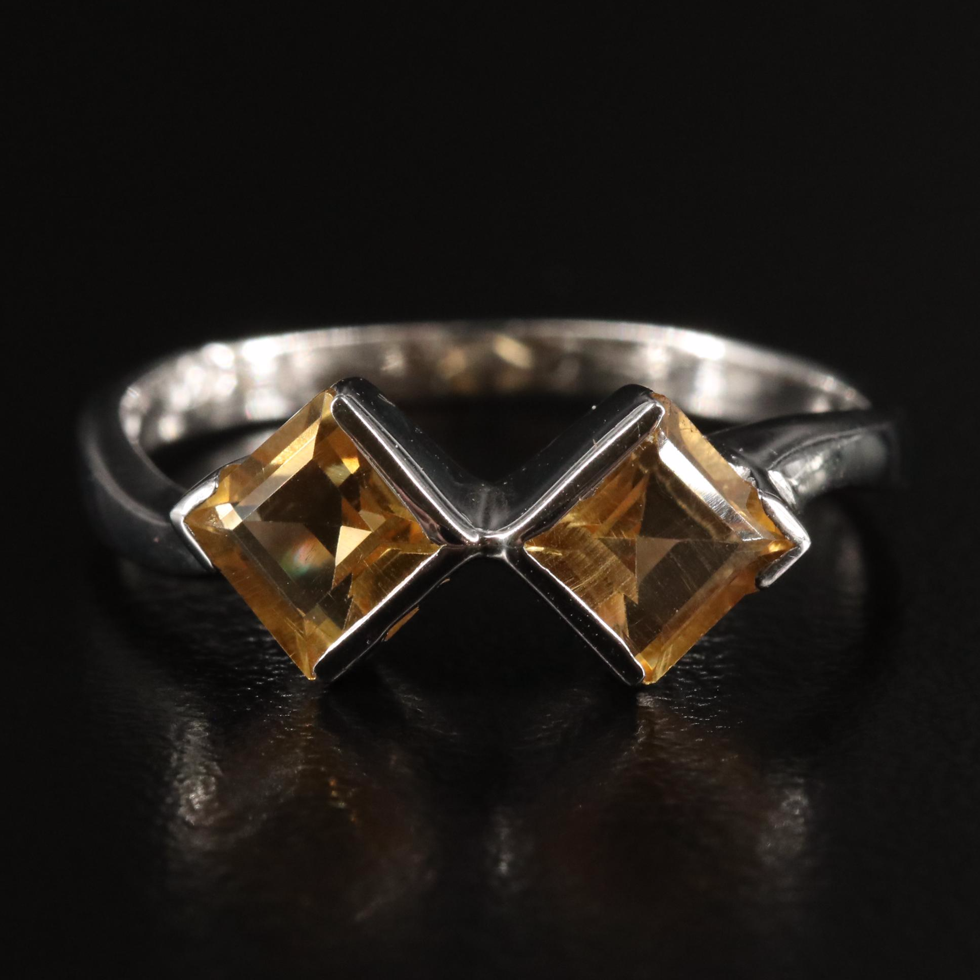 Sterling Citrine Ring