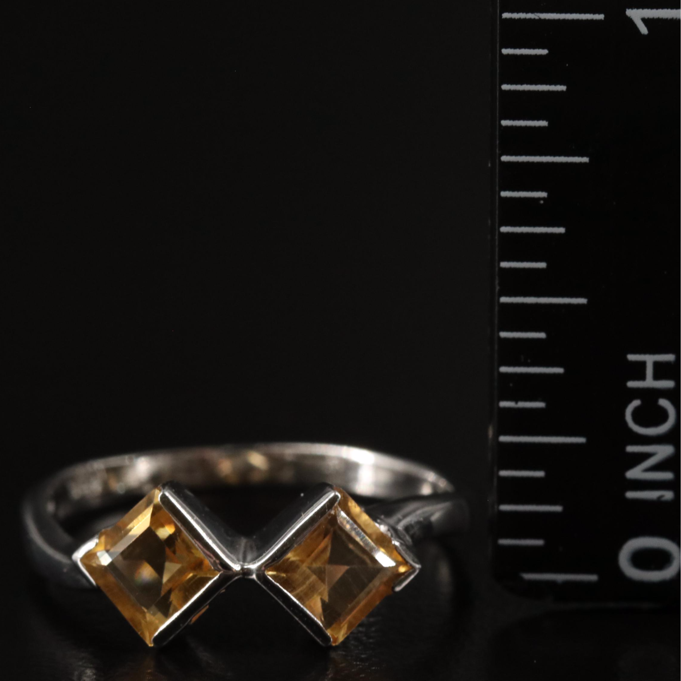 Sterling Citrine Ring