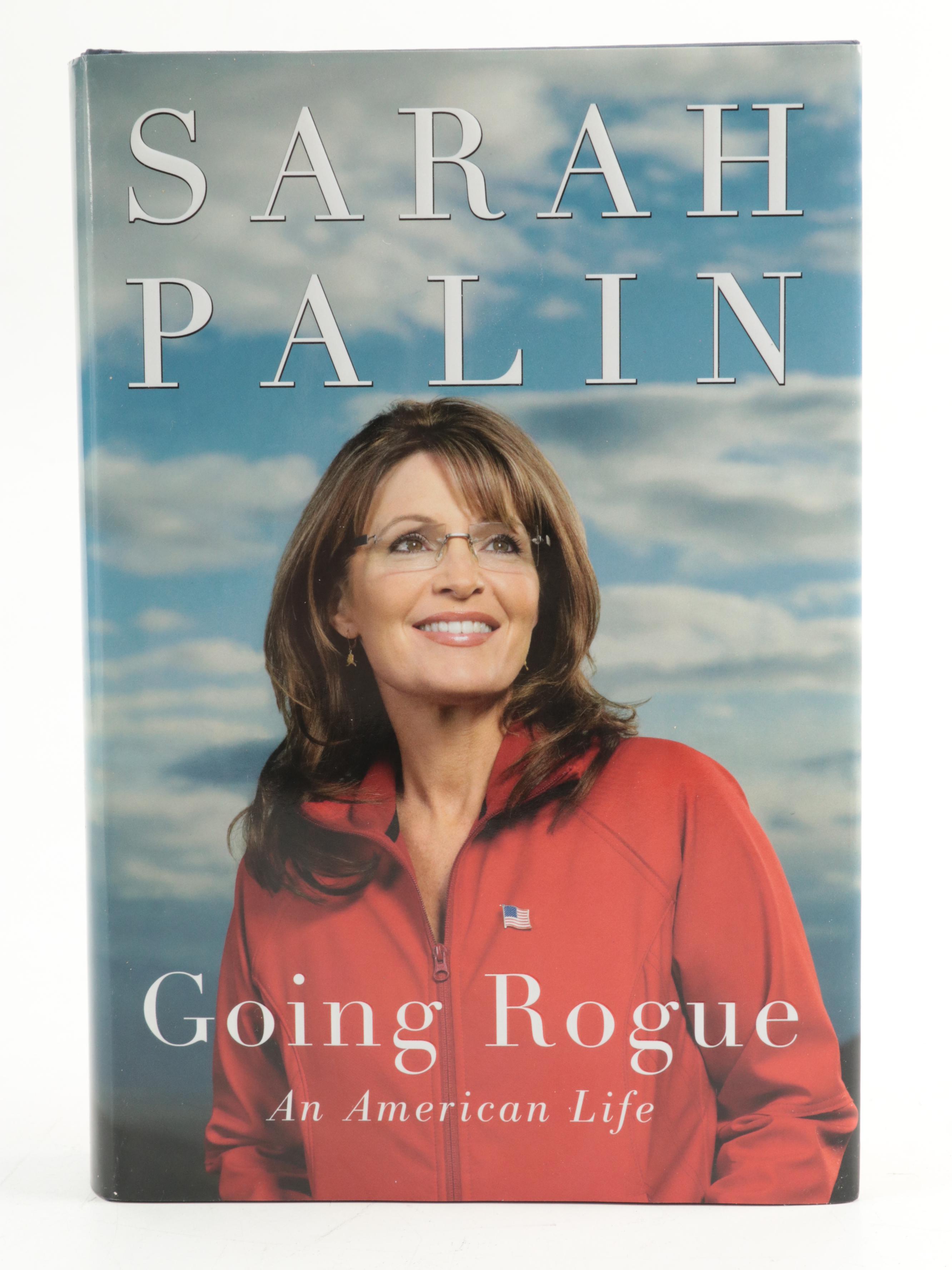 First Edition "Going Rogue: An American Life" by Sarah Palin and Pinbacks