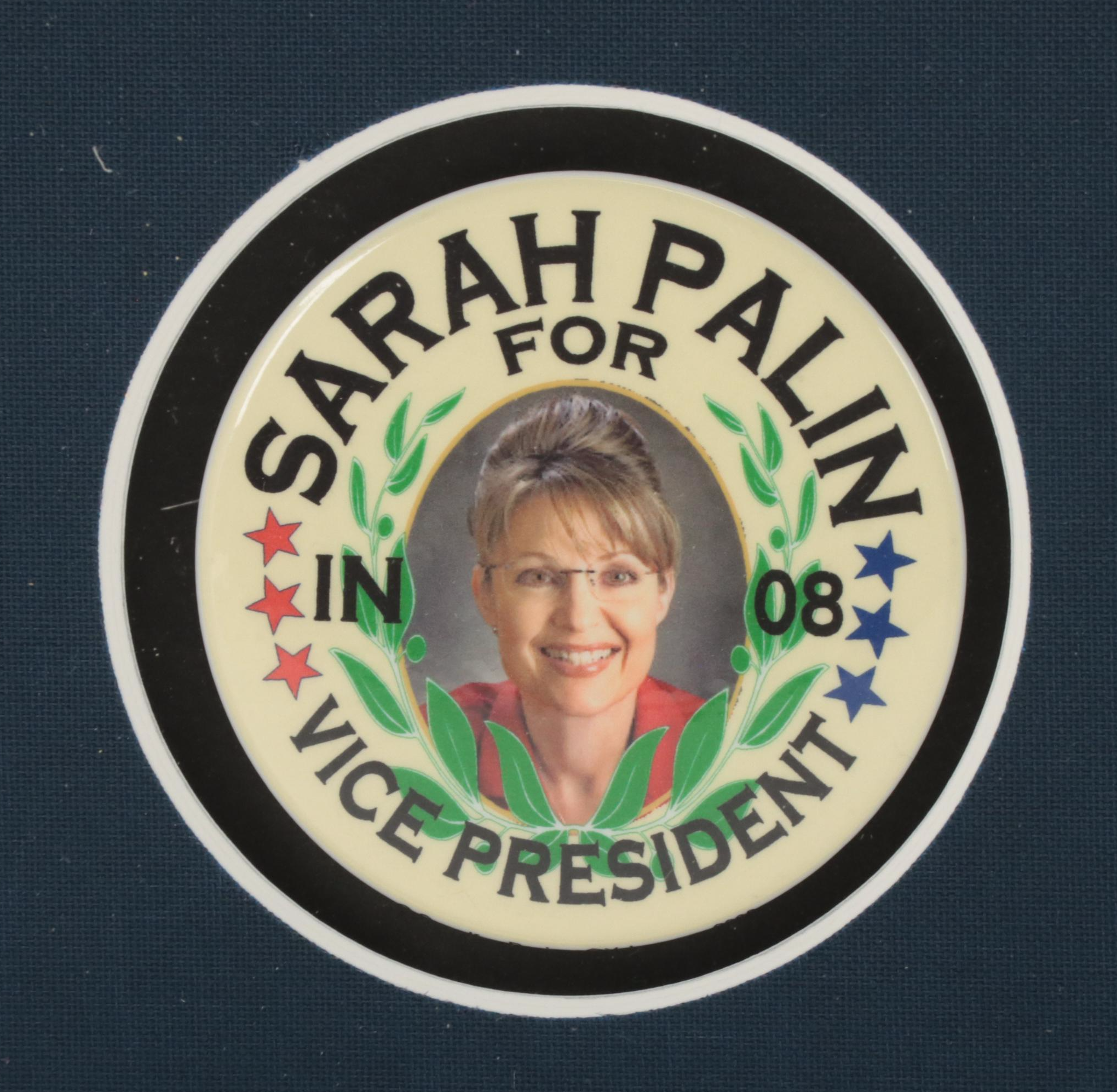 First Edition "Going Rogue: An American Life" by Sarah Palin and Pinbacks