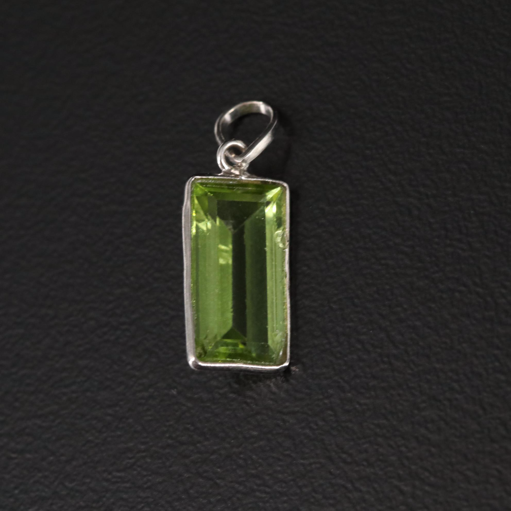 14K Peridot Pendant