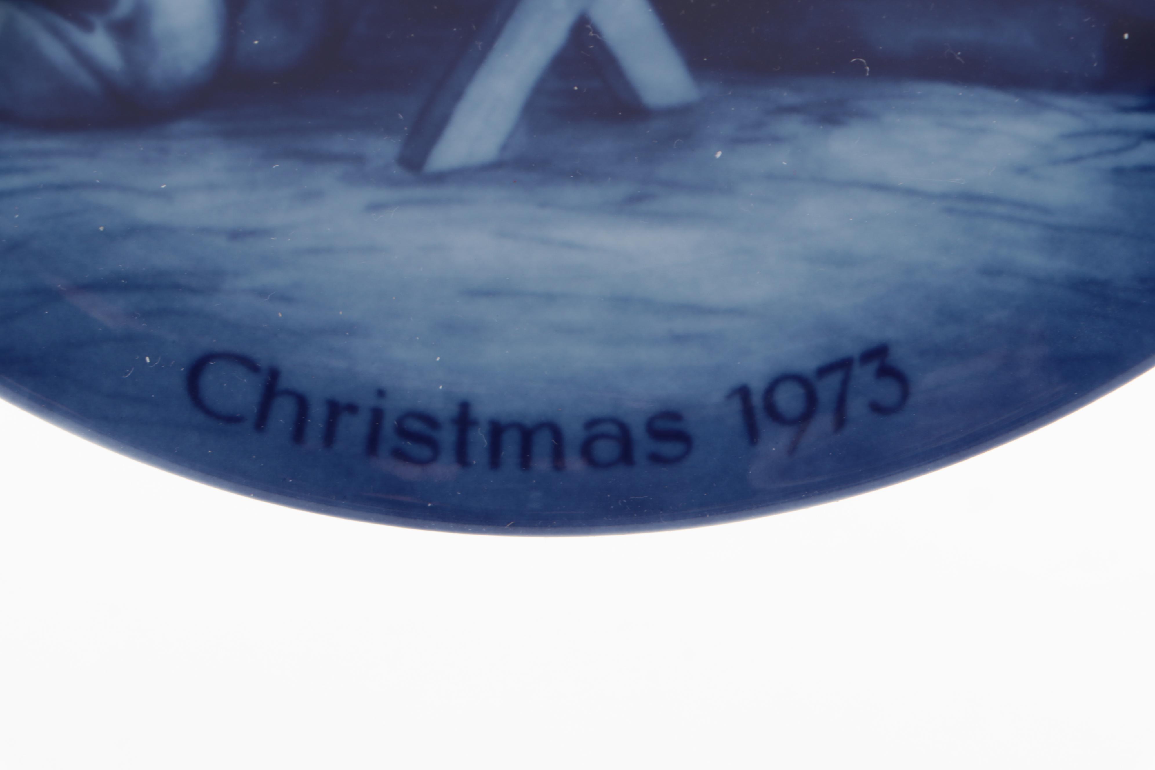 Kaiser and Bing & Grøndahl Porcelain Christmas Annual Plates, 1973