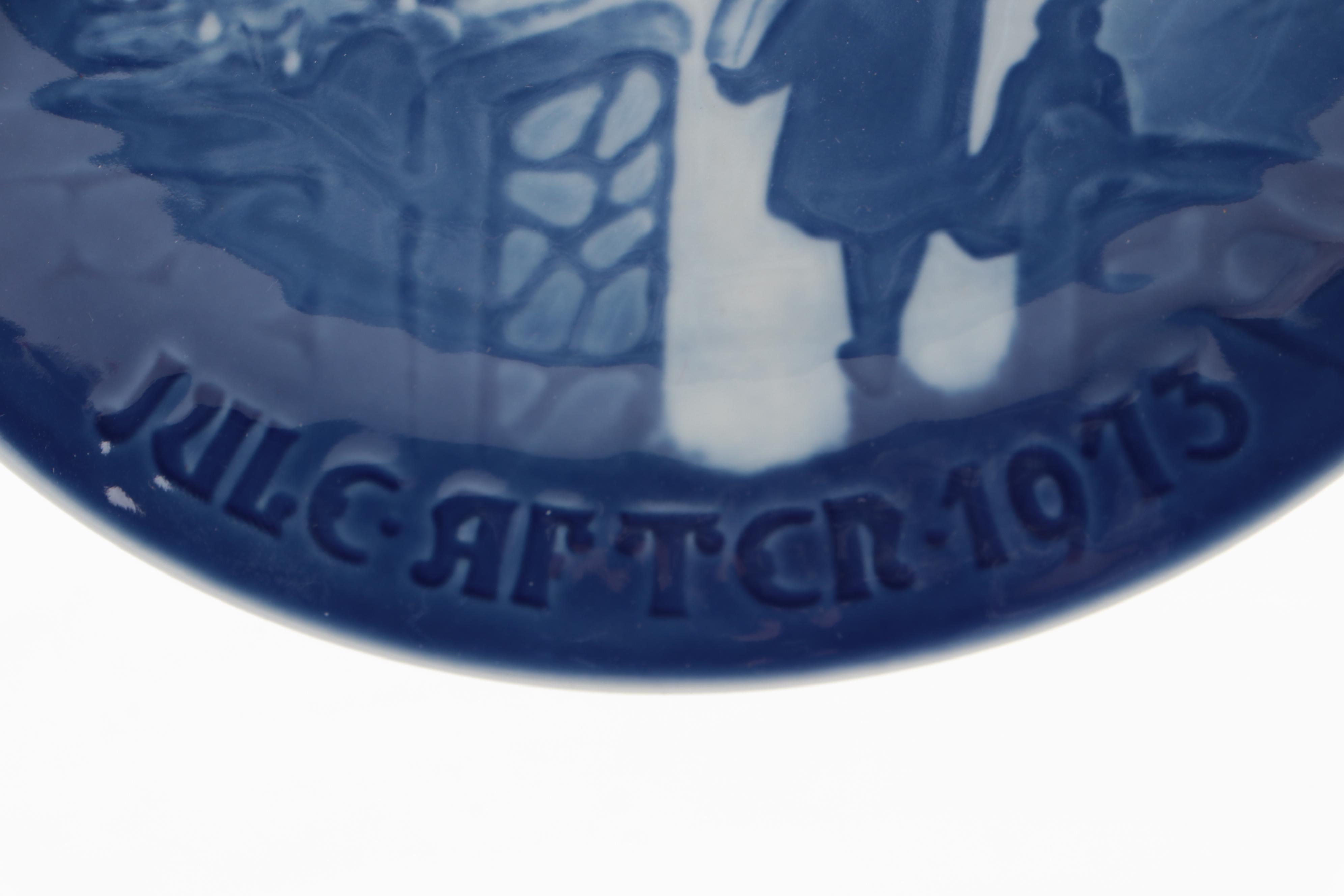 Kaiser and Bing & Grøndahl Porcelain Christmas Annual Plates, 1973