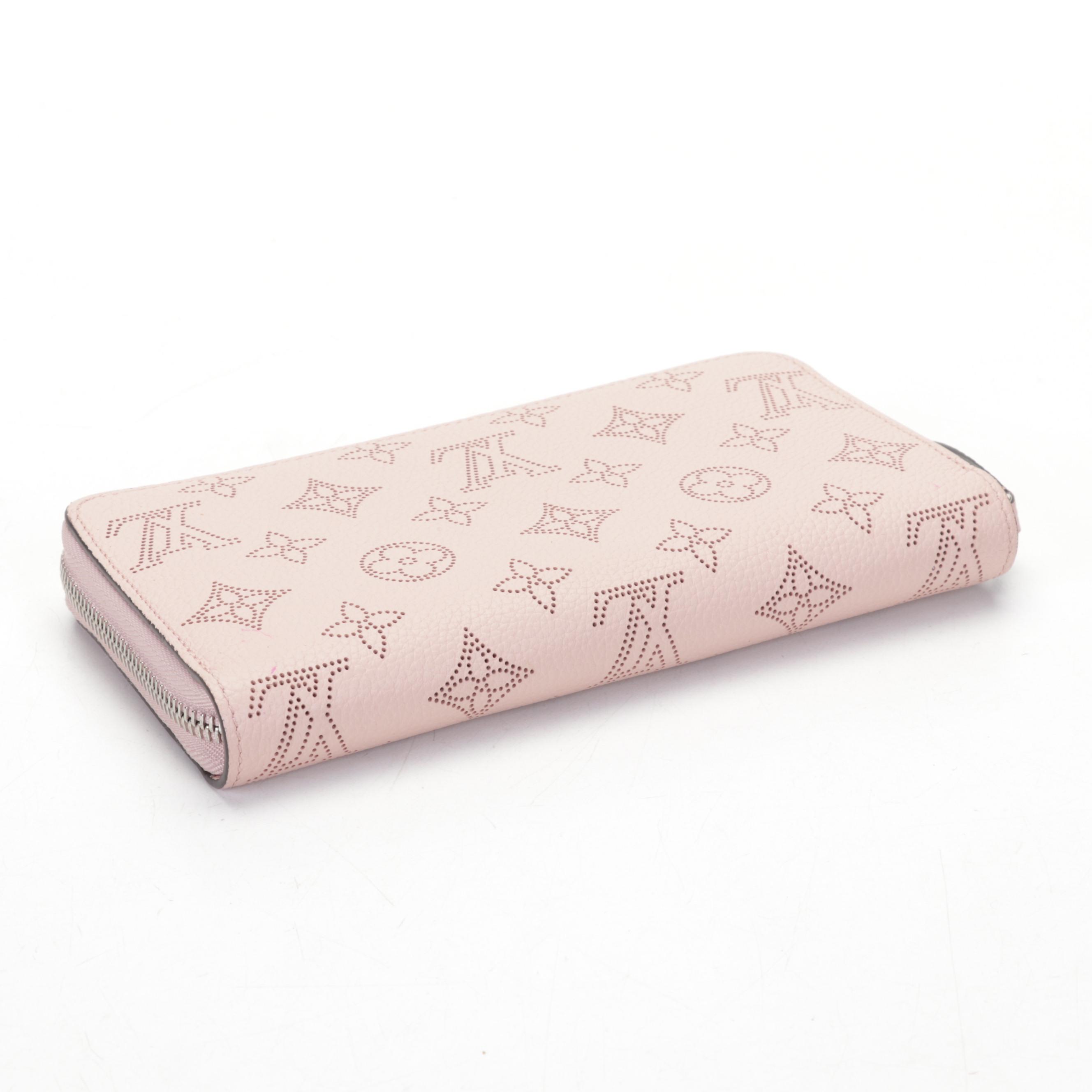 Louis Vuitton Zippy Wallet in Magnolia Pink Mahina Calf Leather with Box