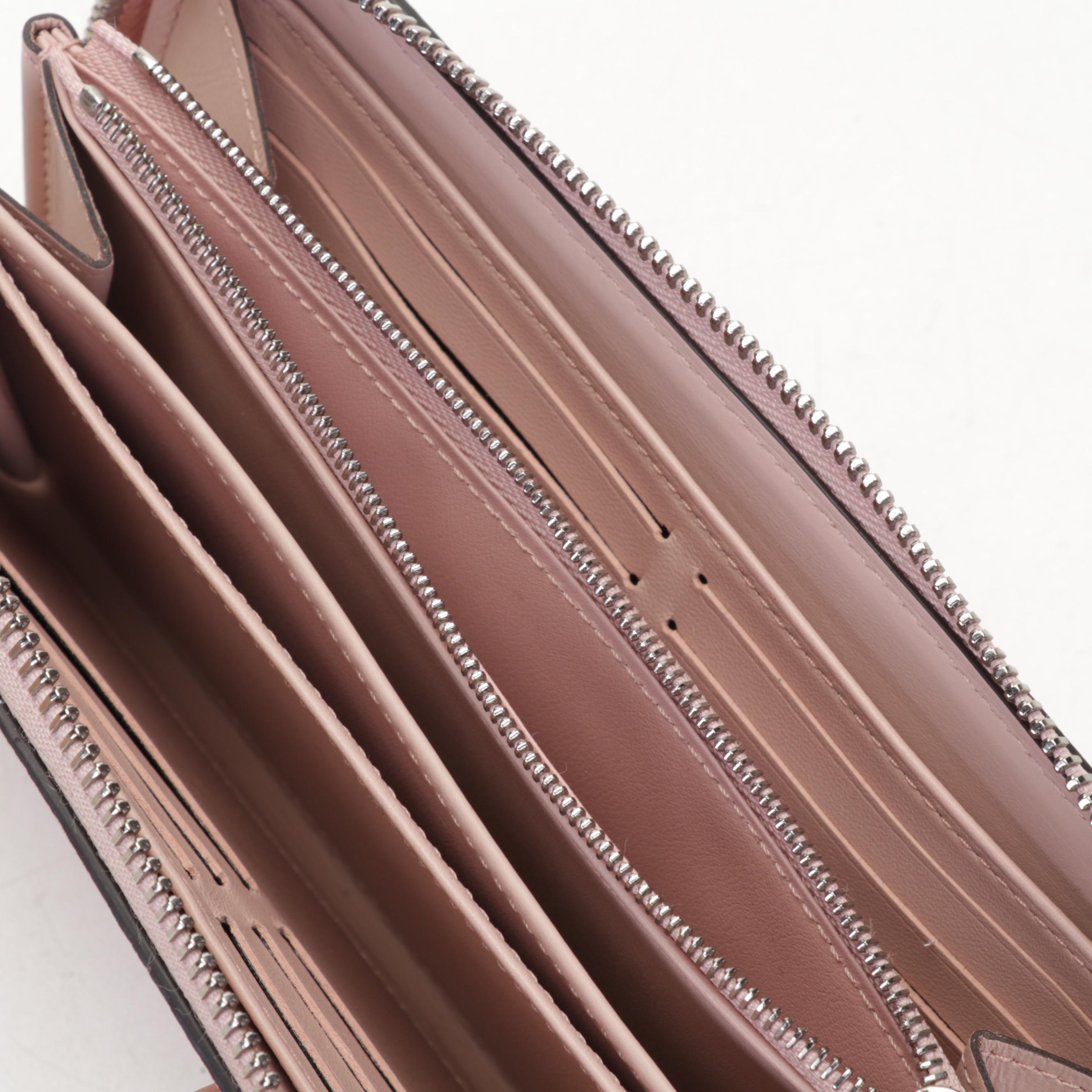 Louis Vuitton Zippy Wallet in Magnolia Pink Mahina Calf Leather with Box