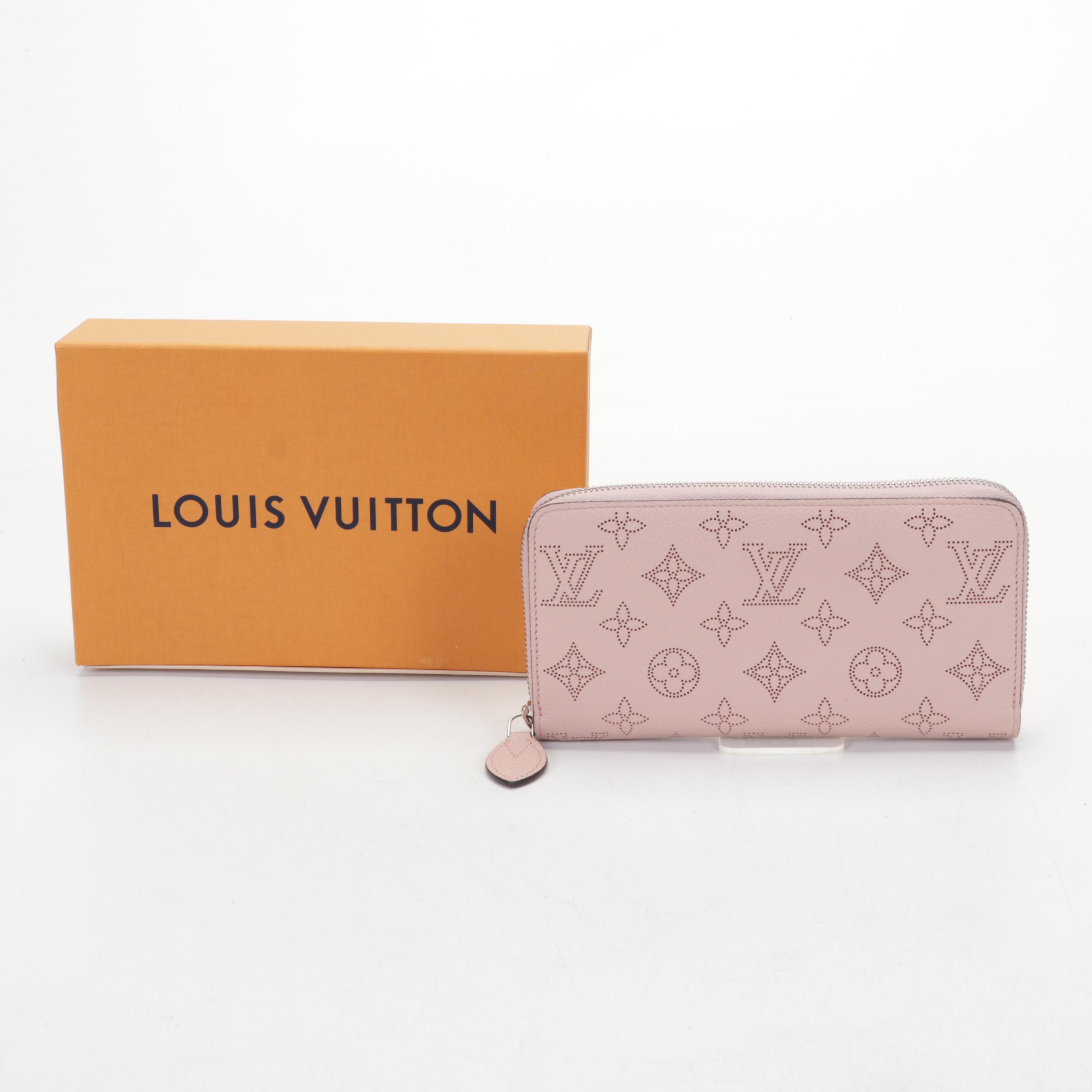 Louis Vuitton Zippy Wallet in Magnolia Pink Mahina Calf Leather with Box