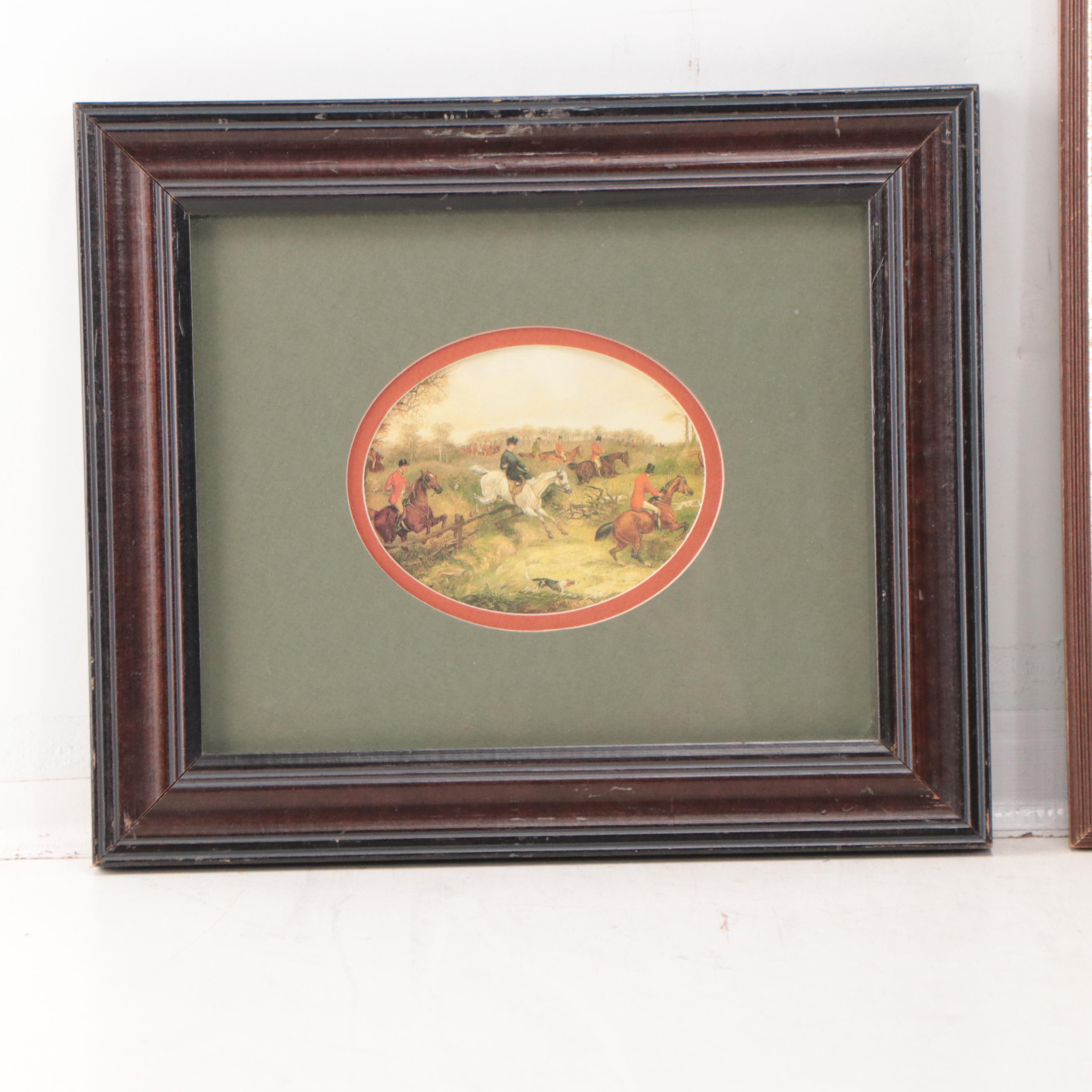 Offset Lithograph After Henry Thomas Alken of Hunting Scenes