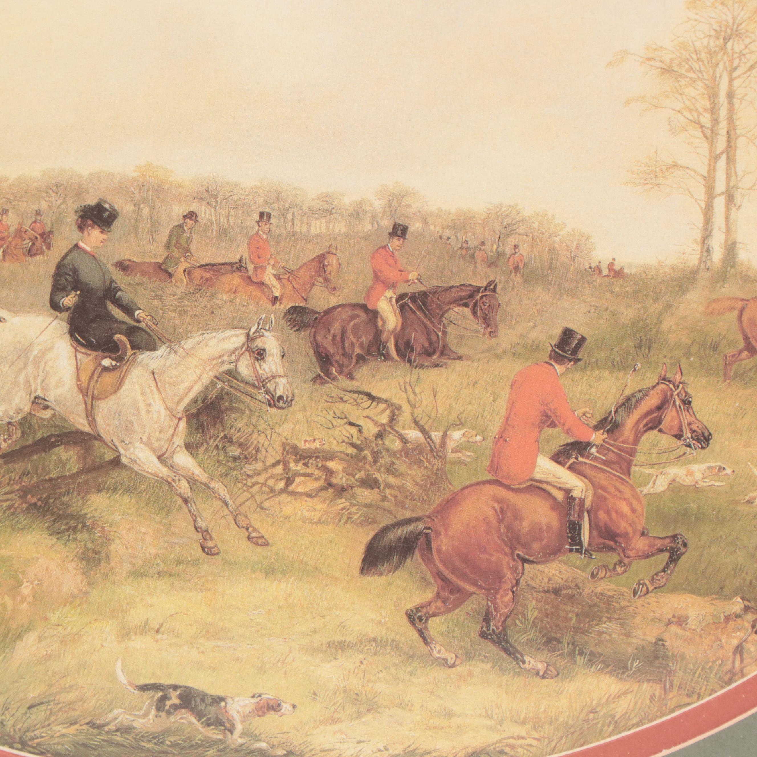 Offset Lithograph After Henry Thomas Alken of Hunting Scenes