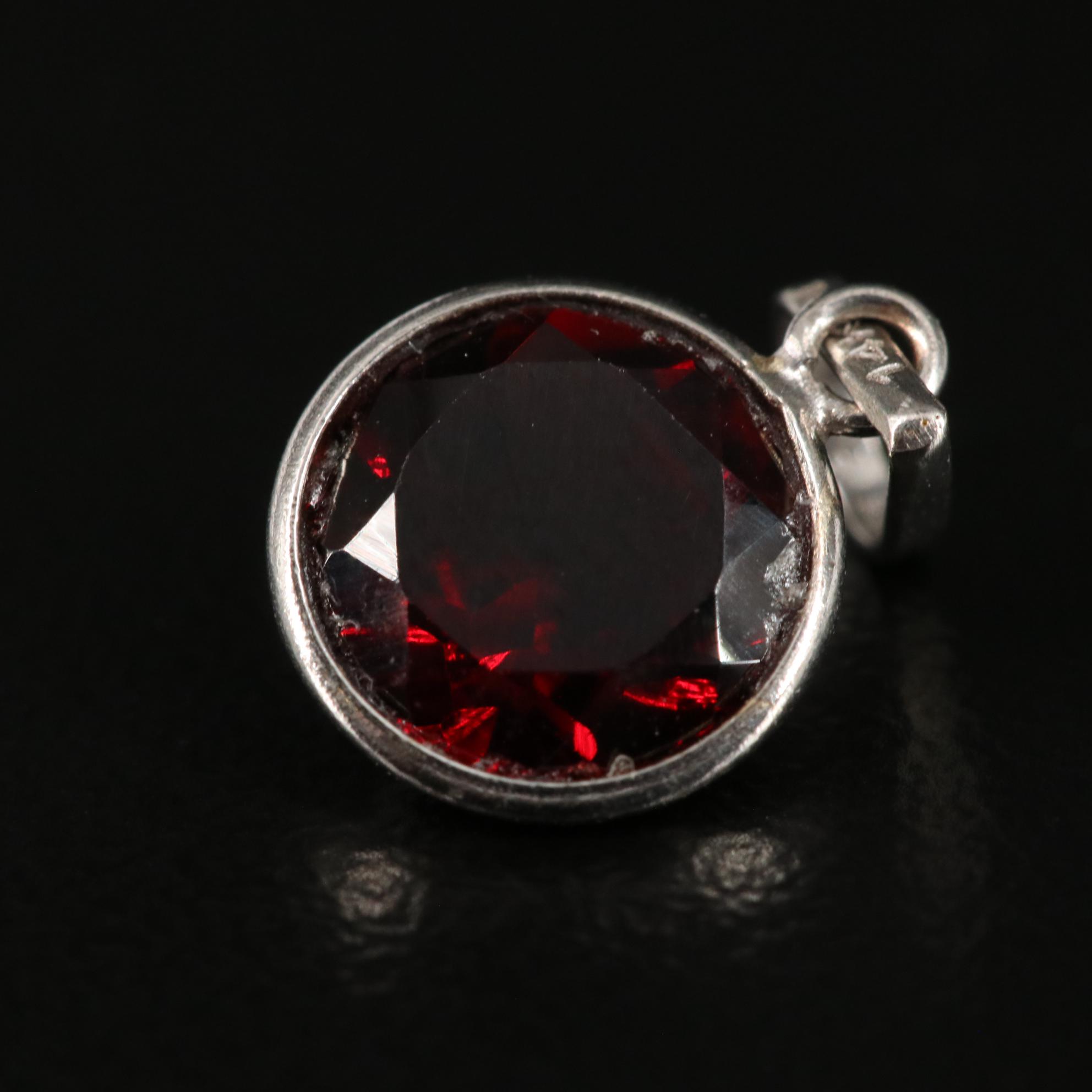 14K Garnet Pendant