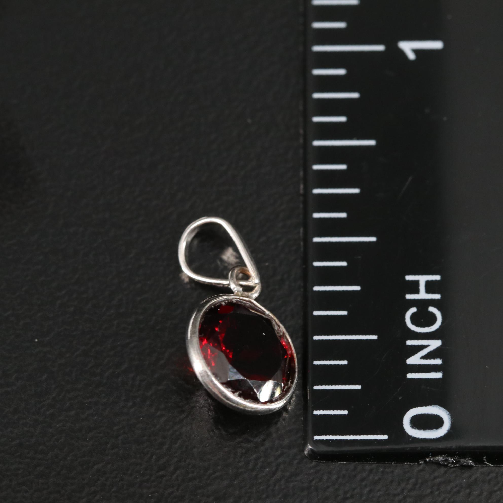 14K Garnet Pendant