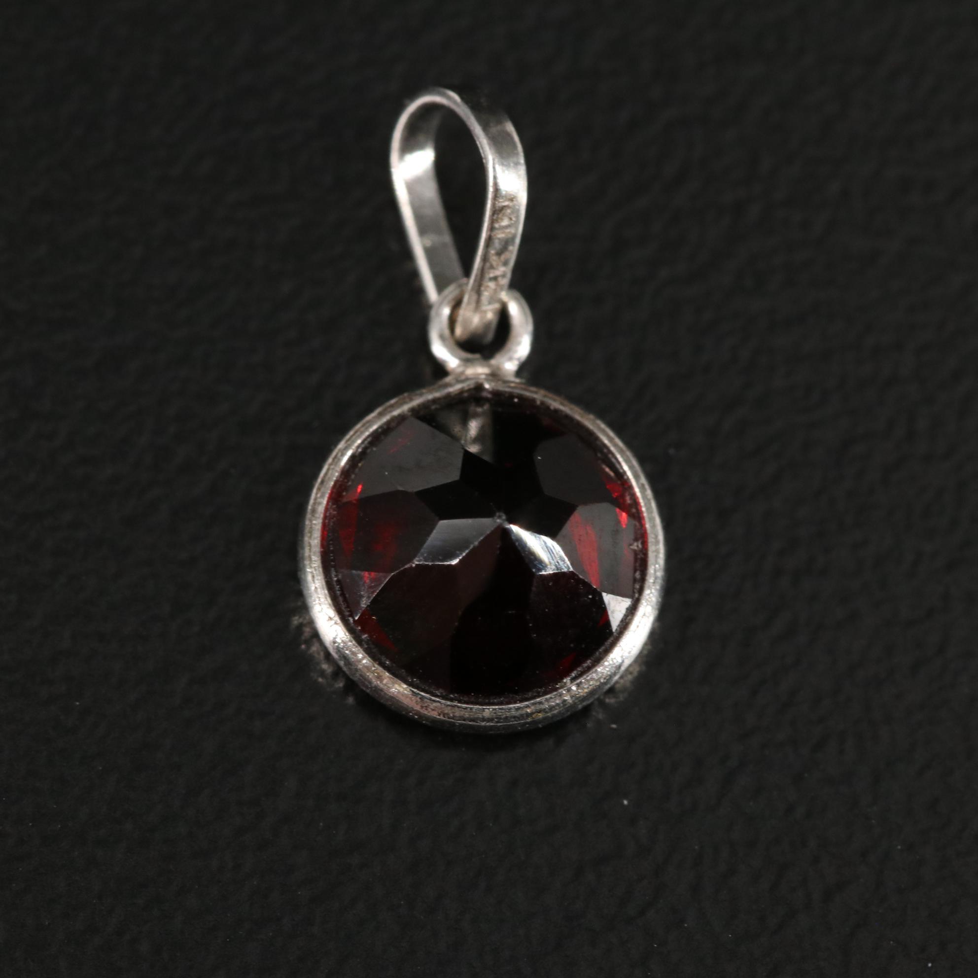 14K Garnet Pendant