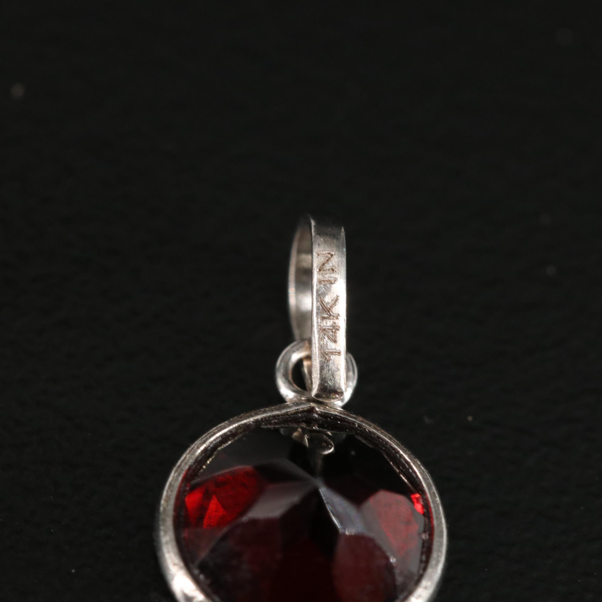14K Garnet Pendant
