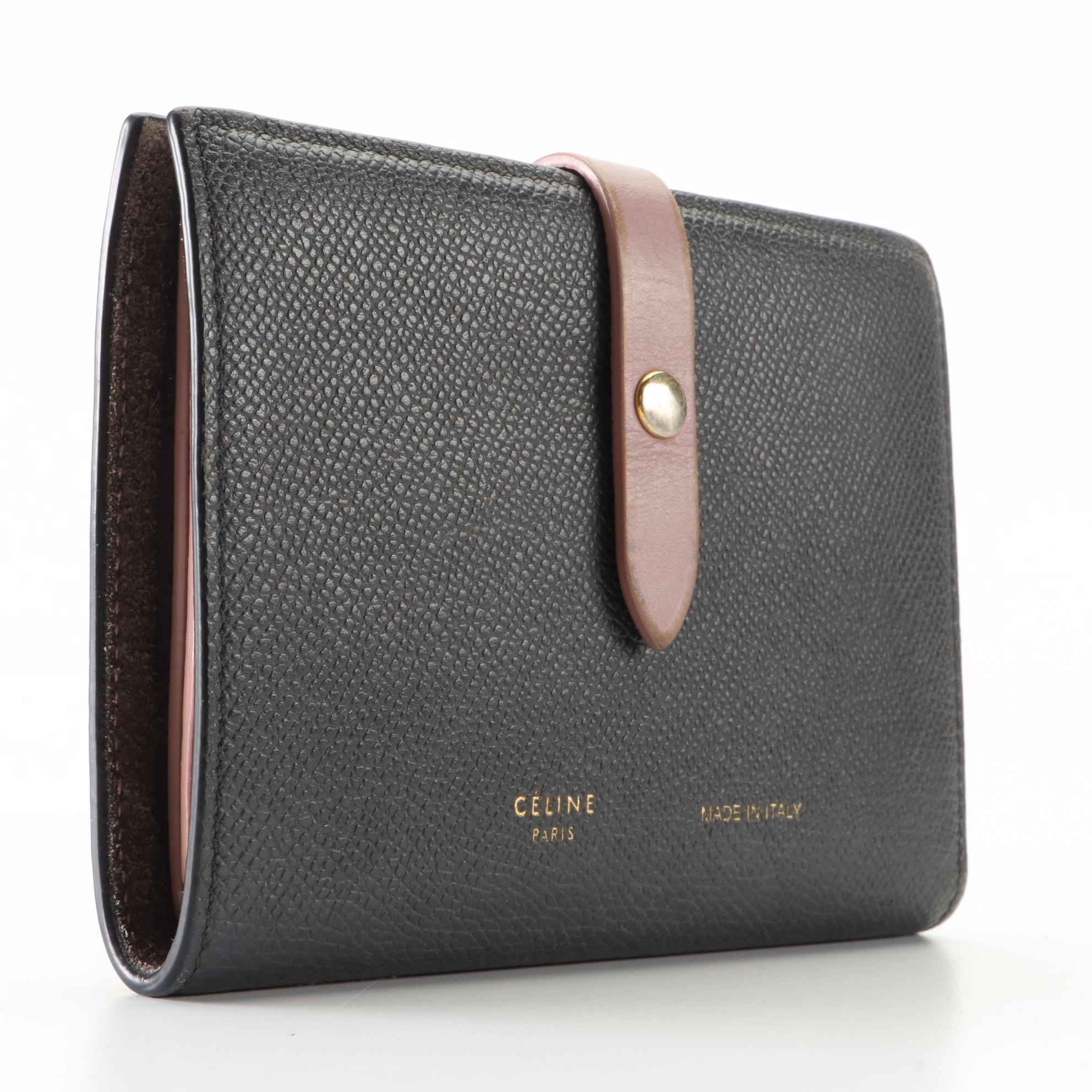 Céline Multifunction Strap Leather Wallet