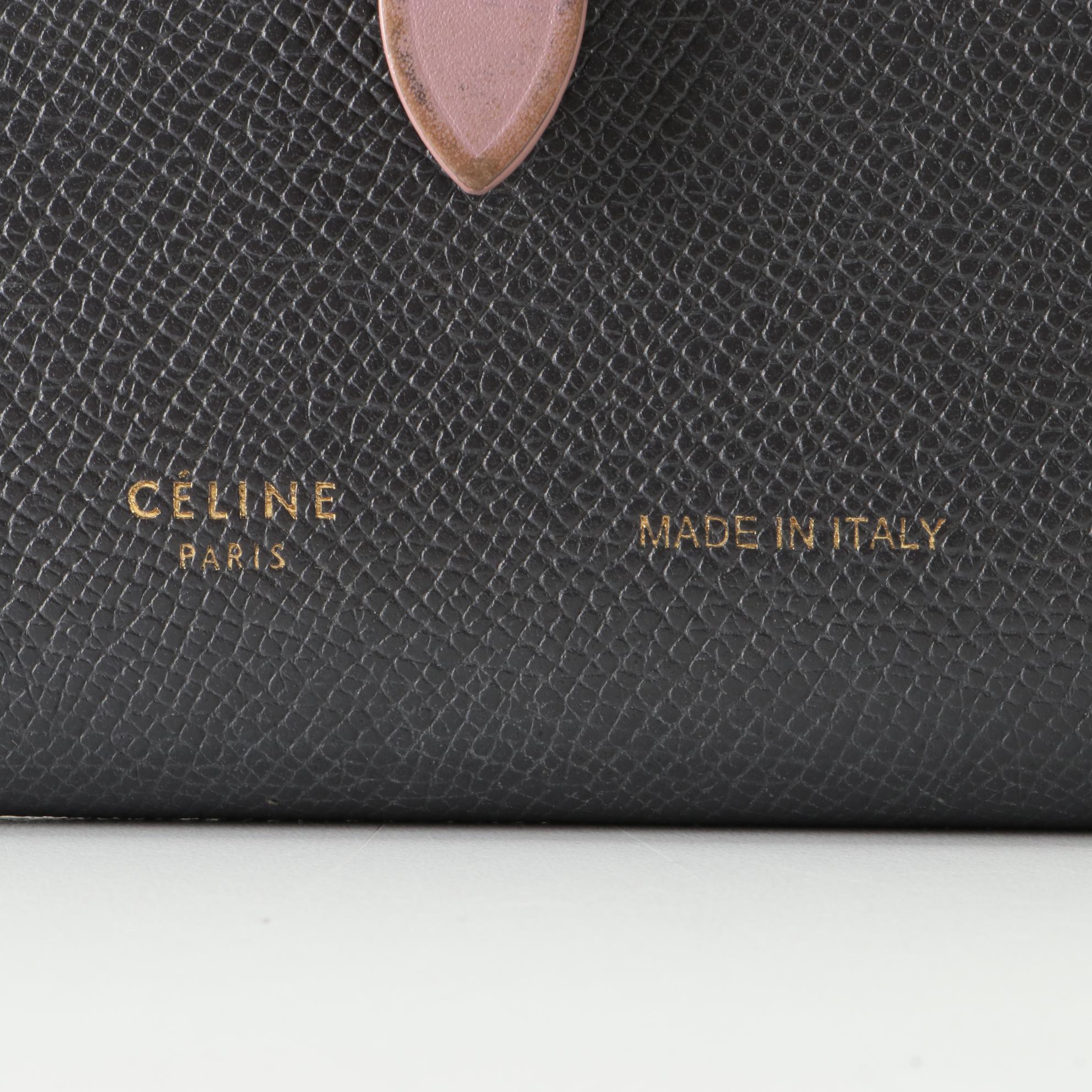 Céline Multifunction Strap Leather Wallet