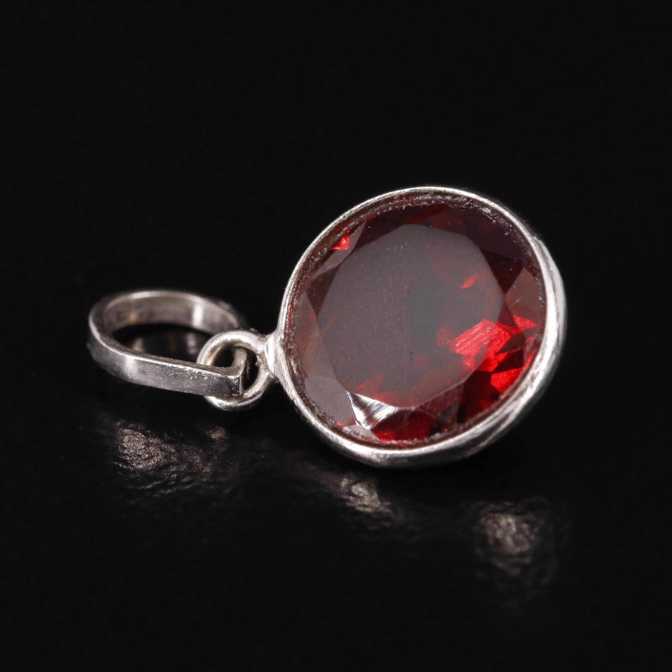 14K Garnet Pendant