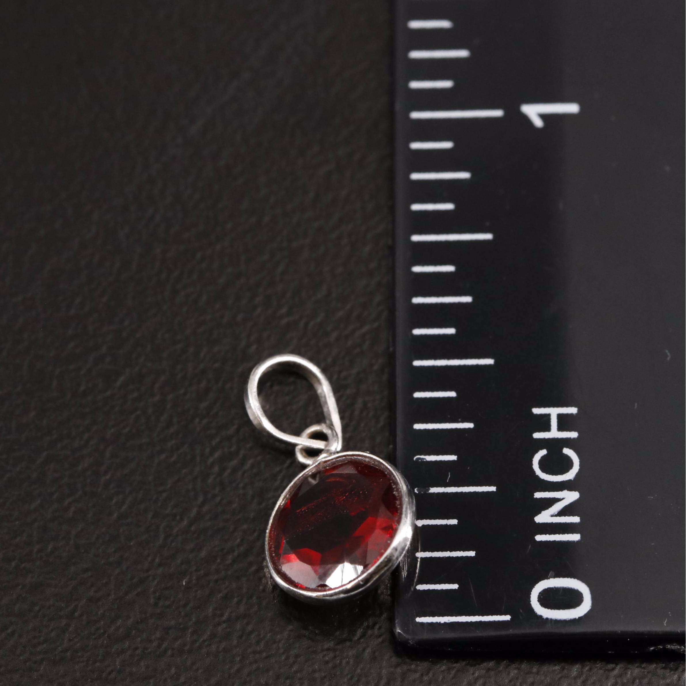 14K Garnet Pendant