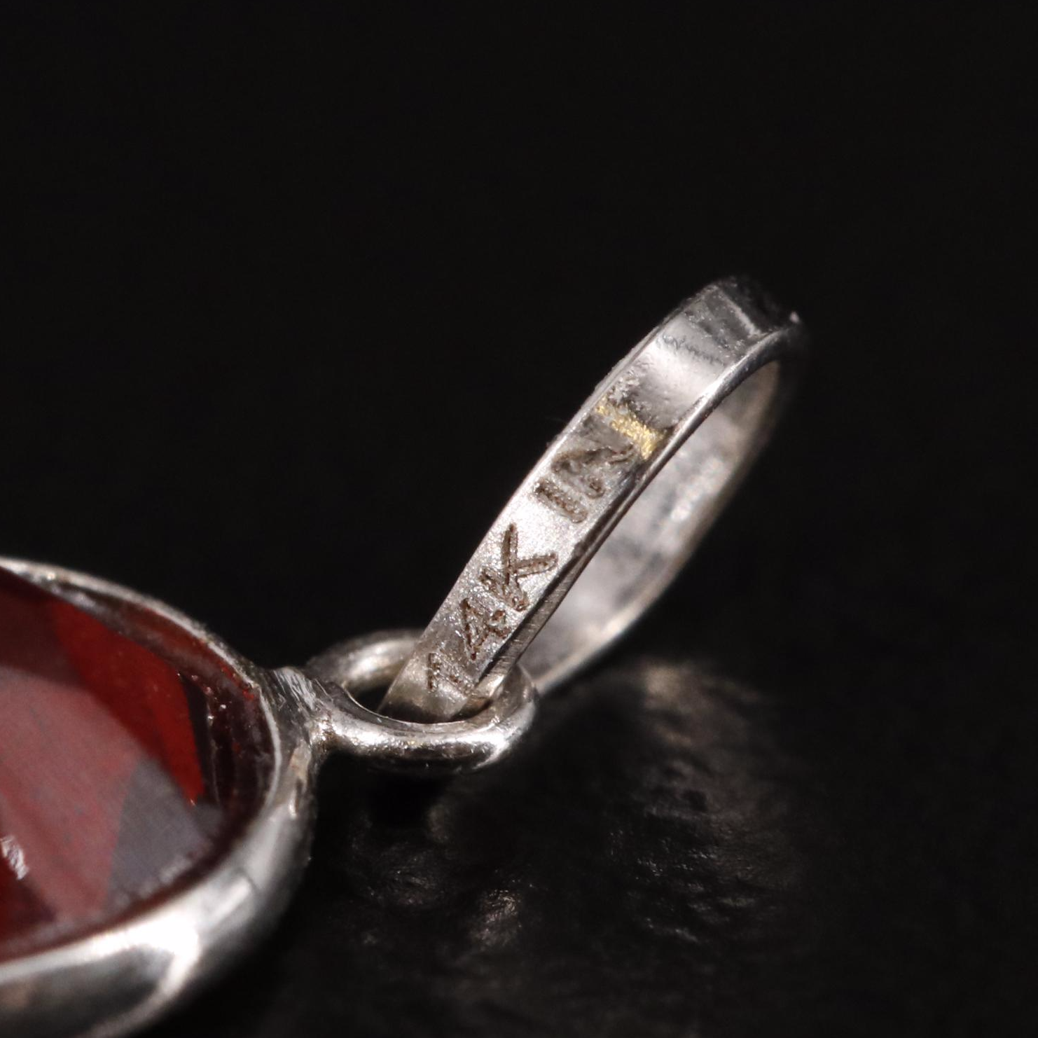 14K Garnet Pendant