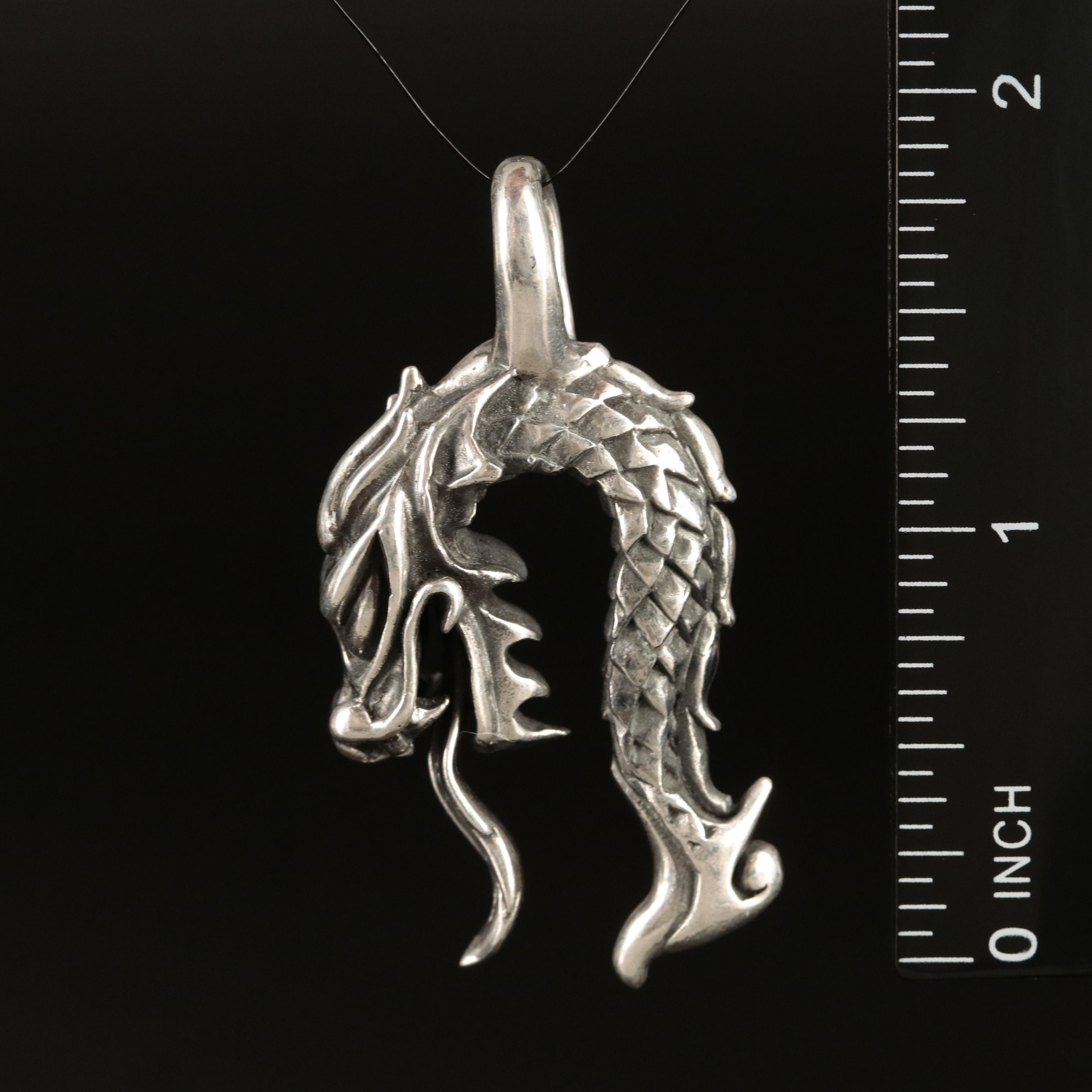 Sterling Dragon Pendant