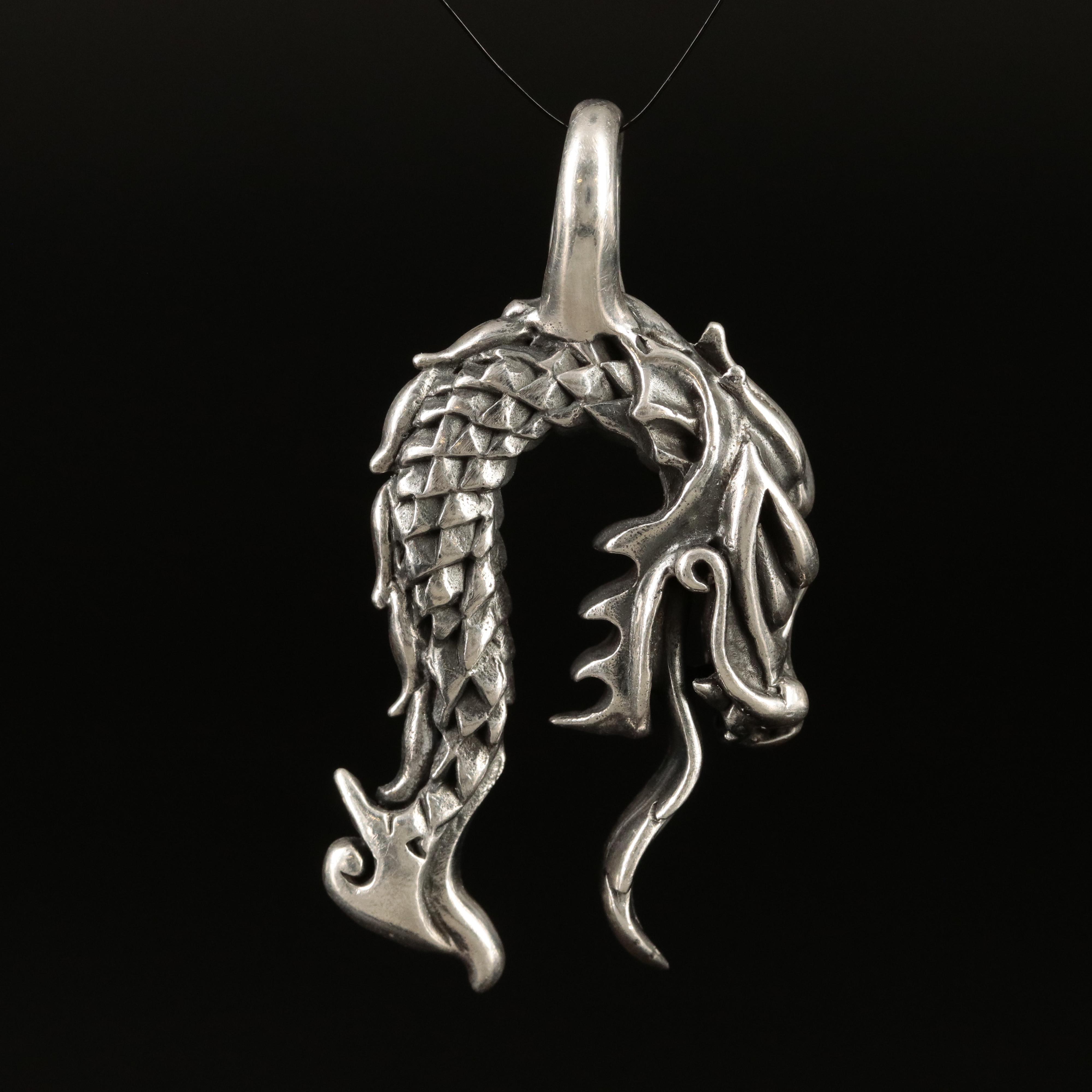 Sterling Dragon Pendant