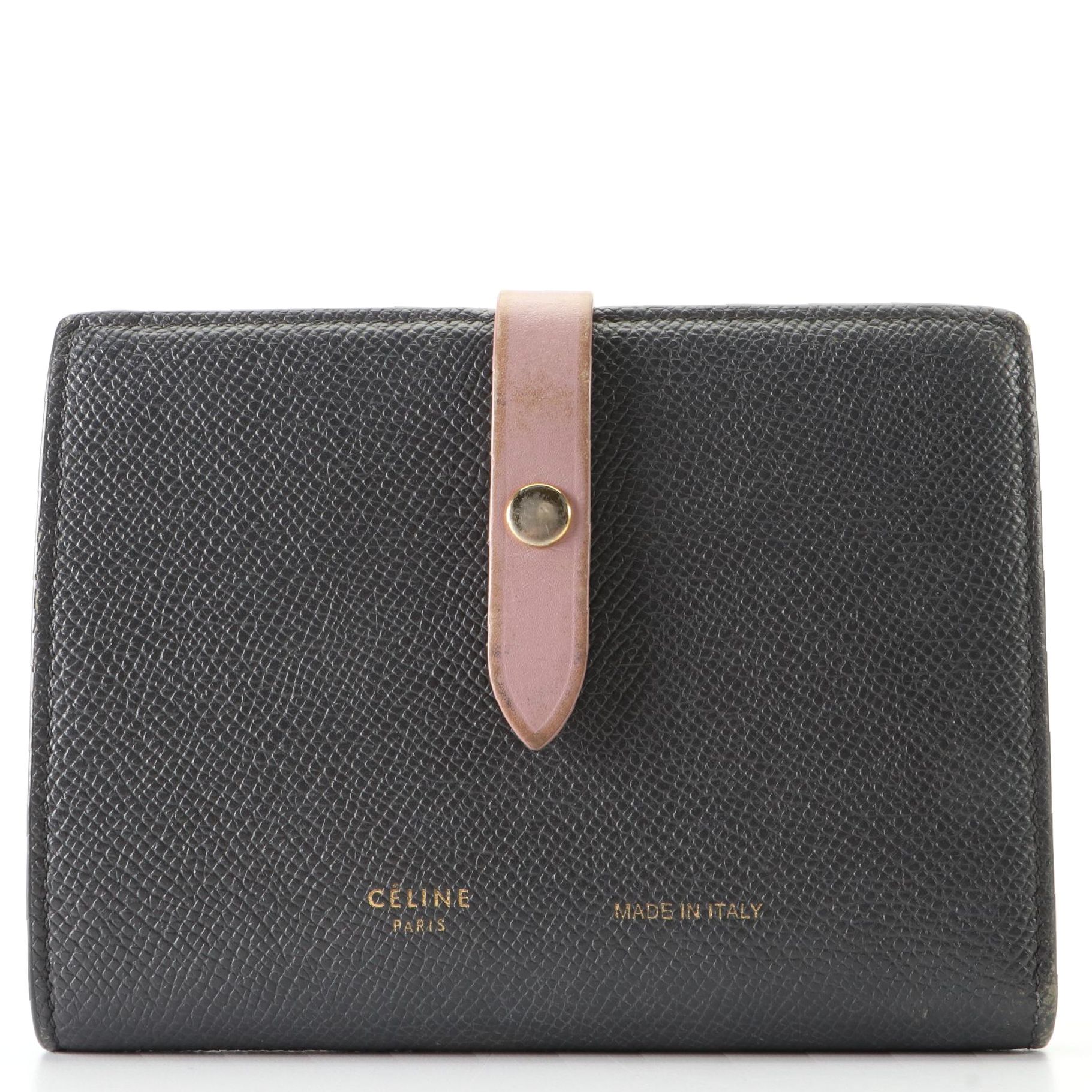 Céline Multifunction Strap Leather Wallet