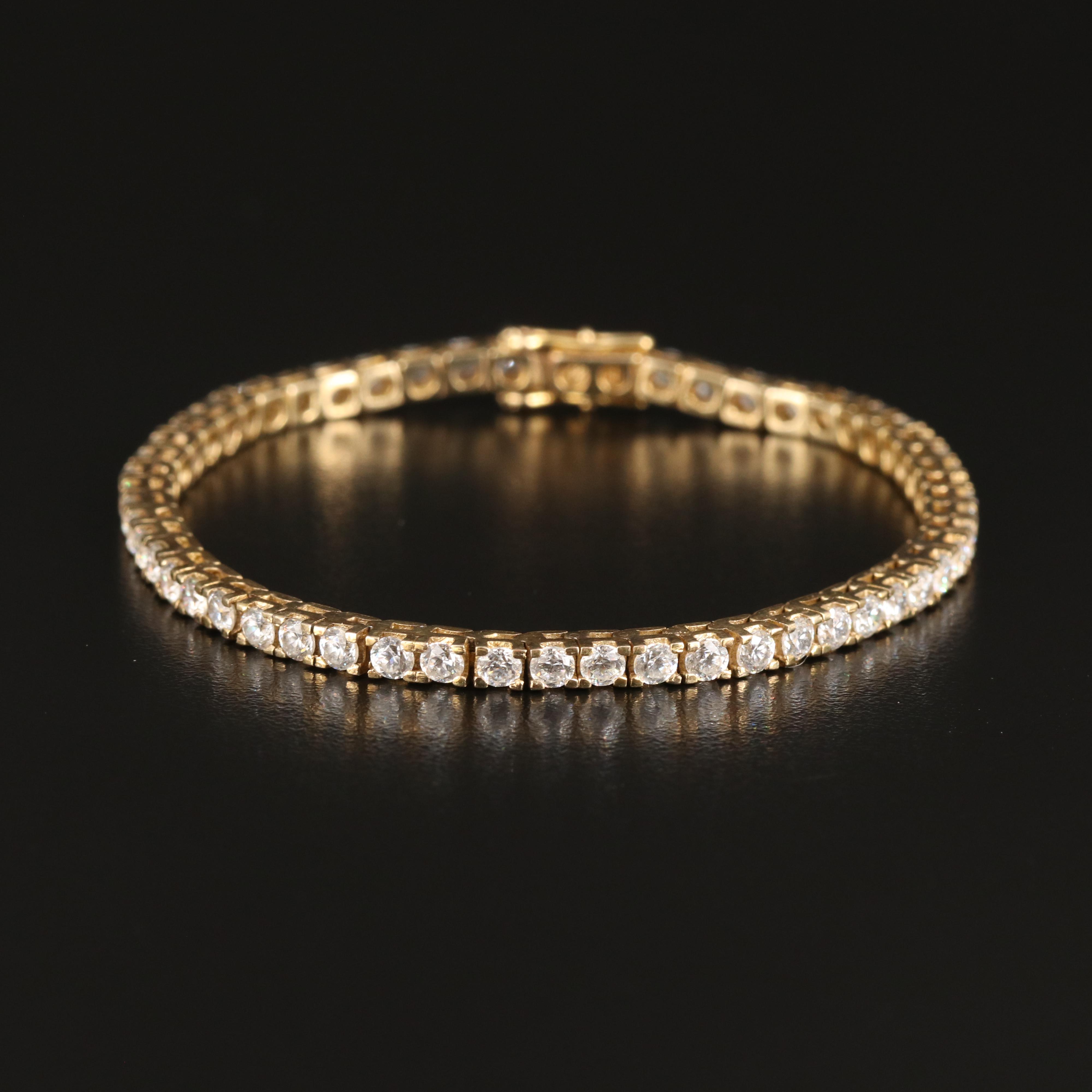 Sterling Cubic Zirconia Line Bracelet