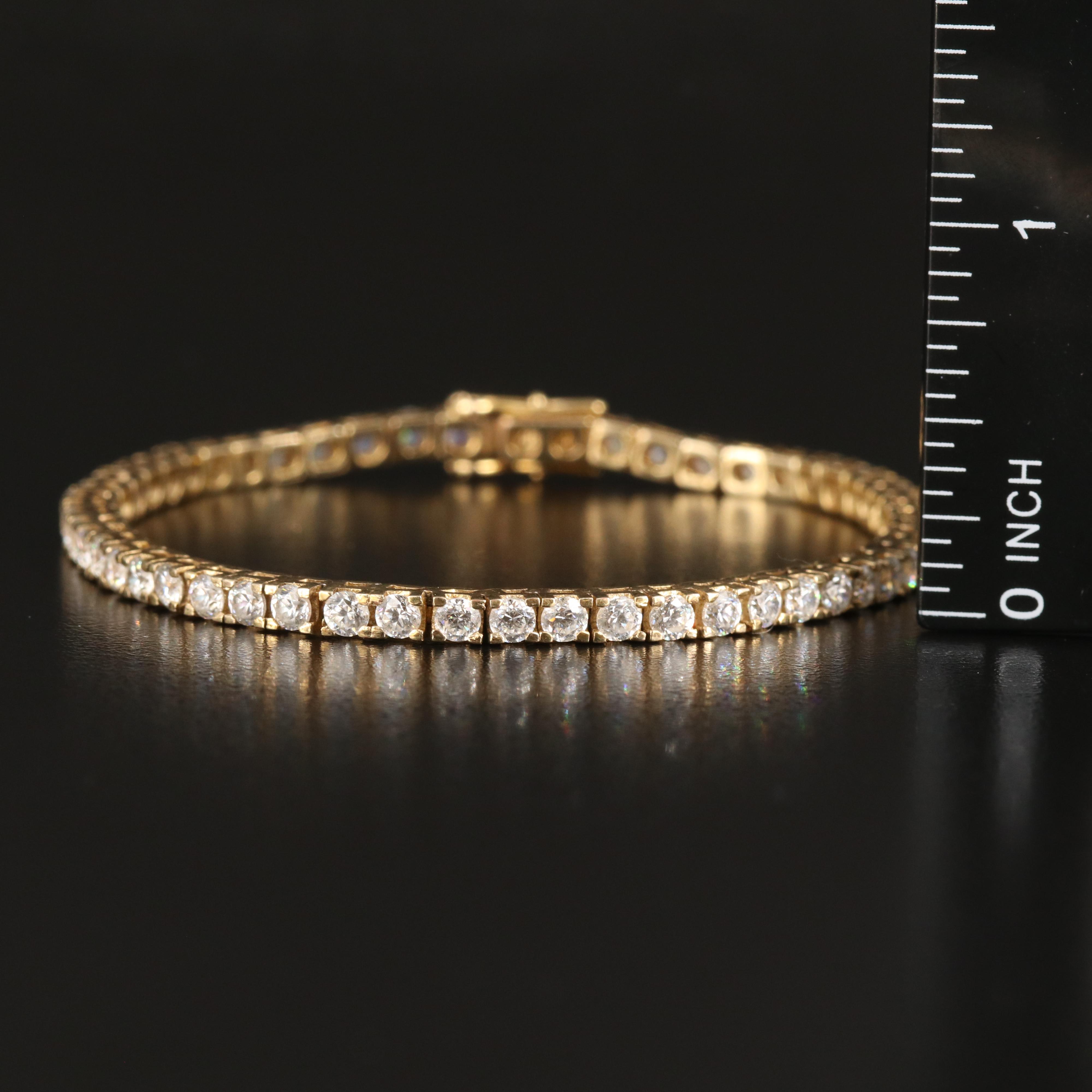 Sterling Cubic Zirconia Line Bracelet