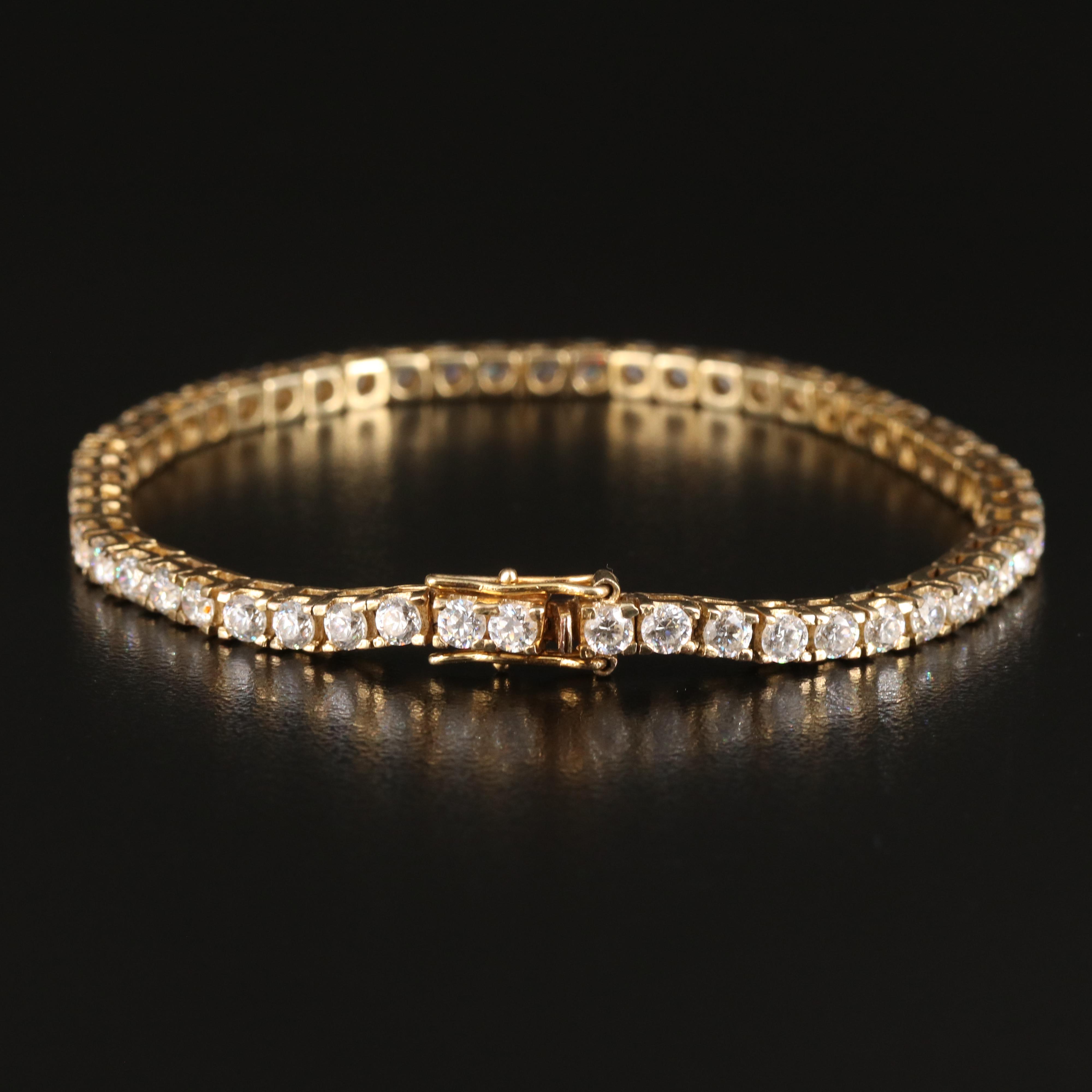 Sterling Cubic Zirconia Line Bracelet