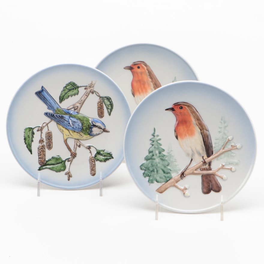 Goebel "Wildlife" First and Second Edition Bas Relief Porcelain Collector Plates