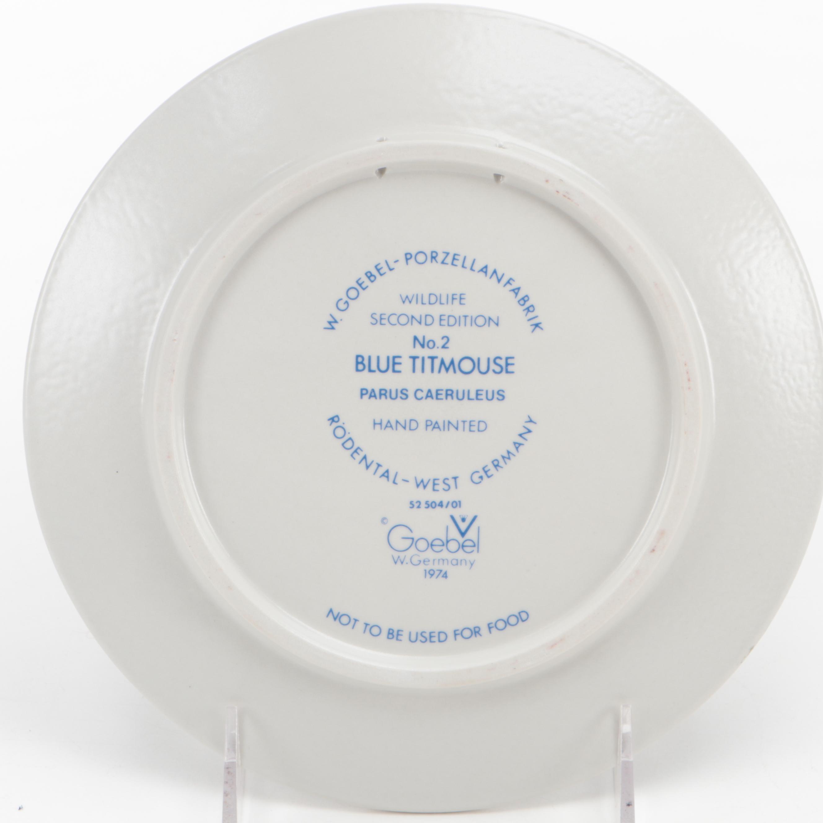 Goebel "Wildlife" First and Second Edition Bas Relief Porcelain Collector Plates