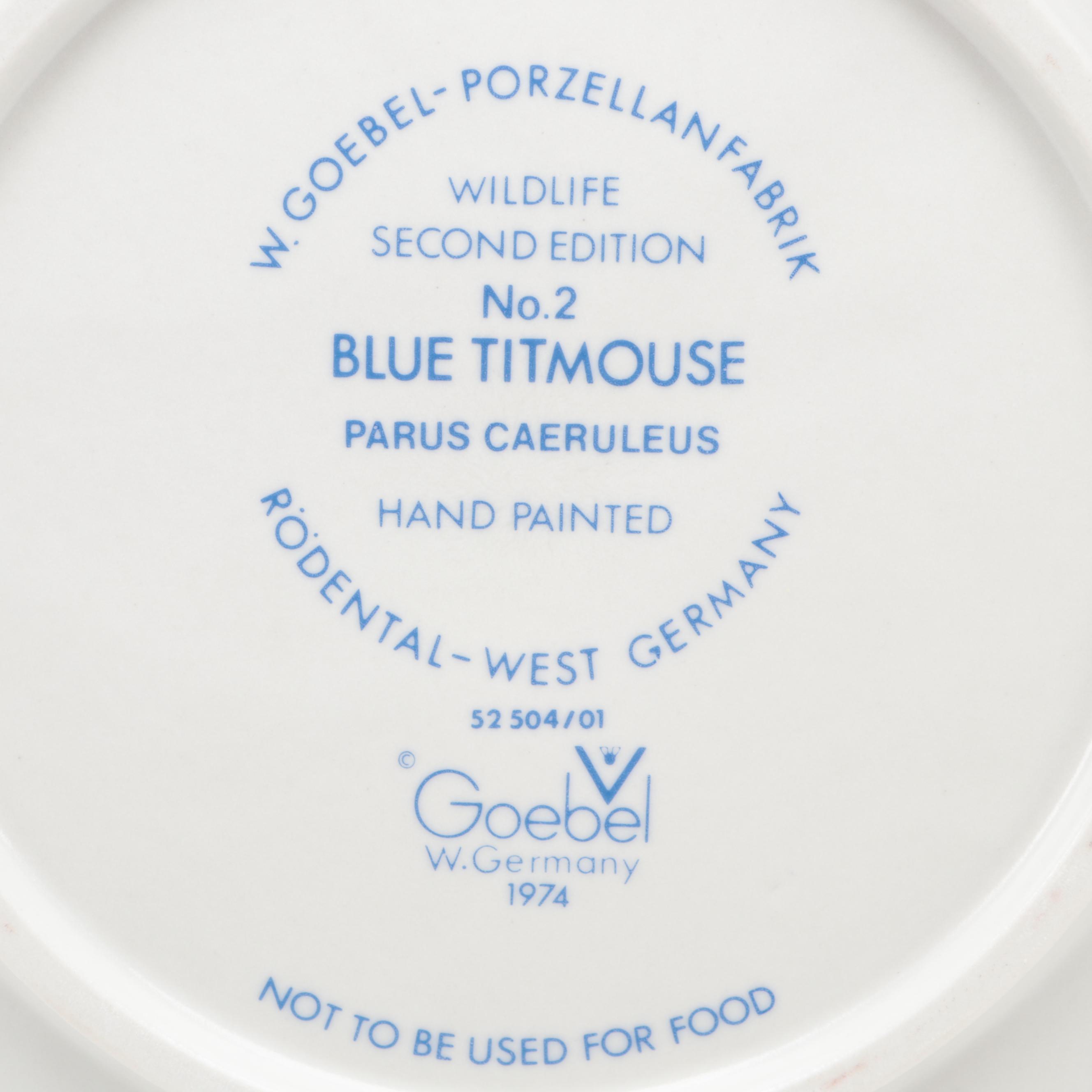 Goebel "Wildlife" First and Second Edition Bas Relief Porcelain Collector Plates