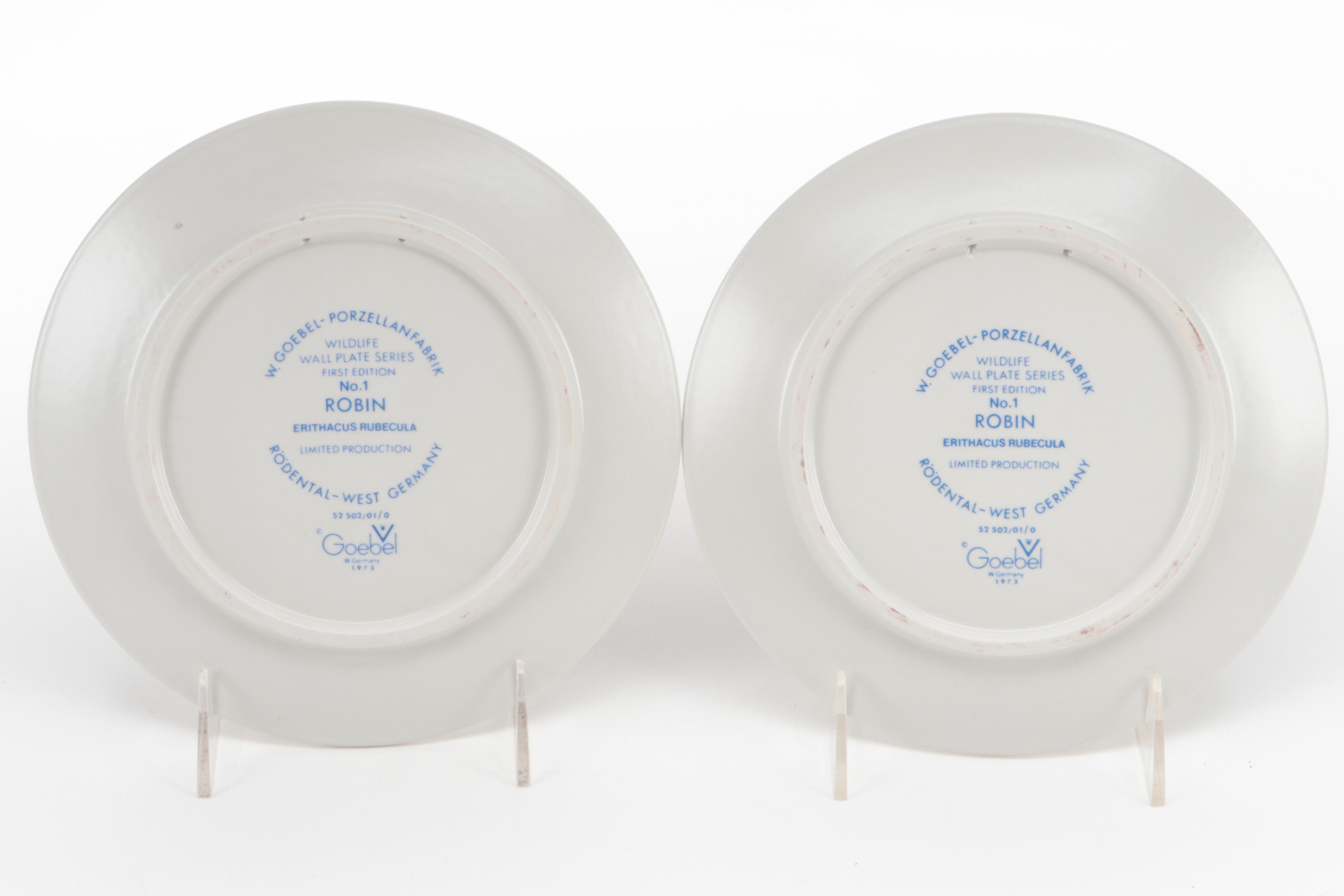 Goebel "Wildlife" First and Second Edition Bas Relief Porcelain Collector Plates
