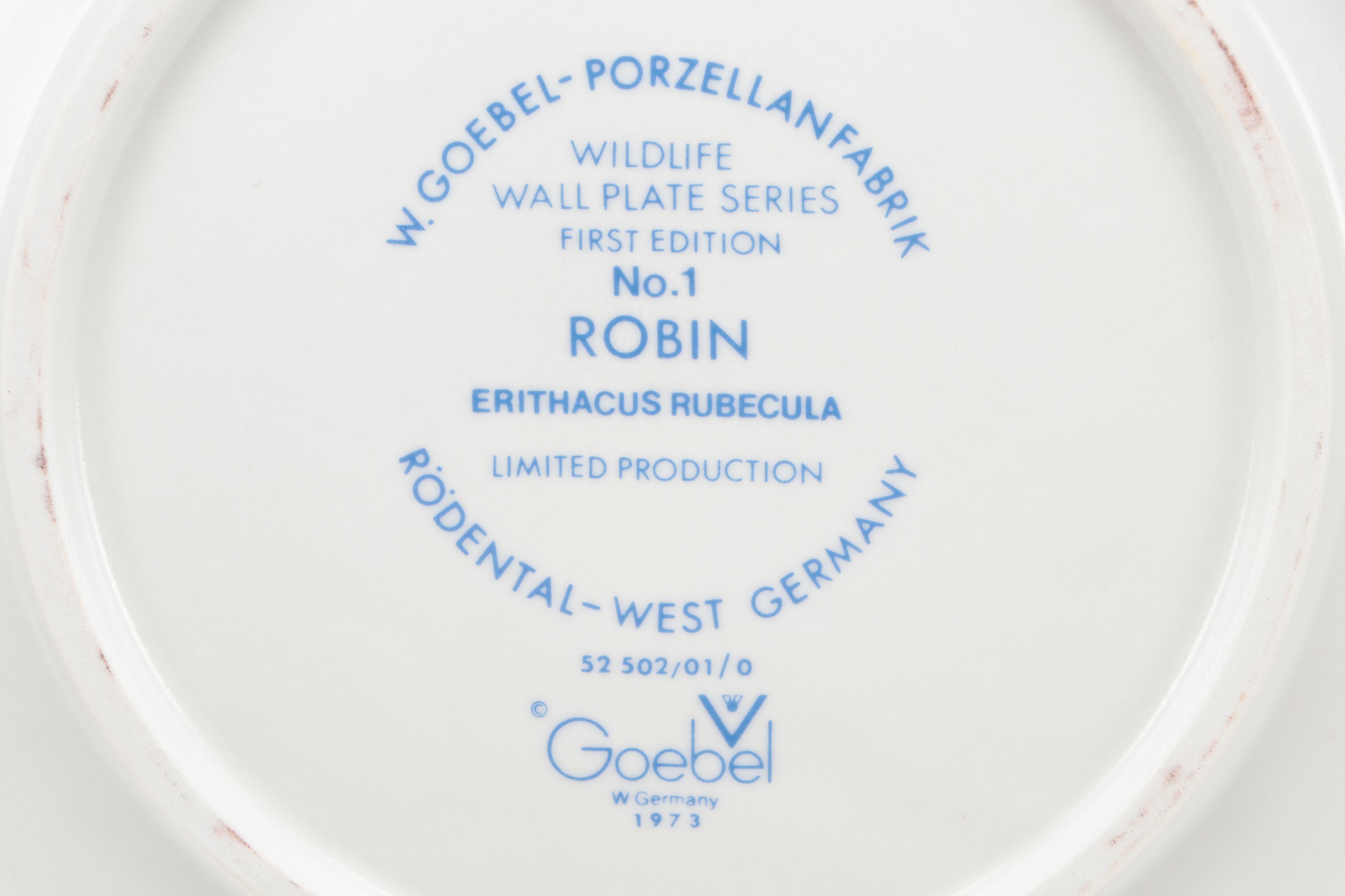 Goebel "Wildlife" First and Second Edition Bas Relief Porcelain Collector Plates