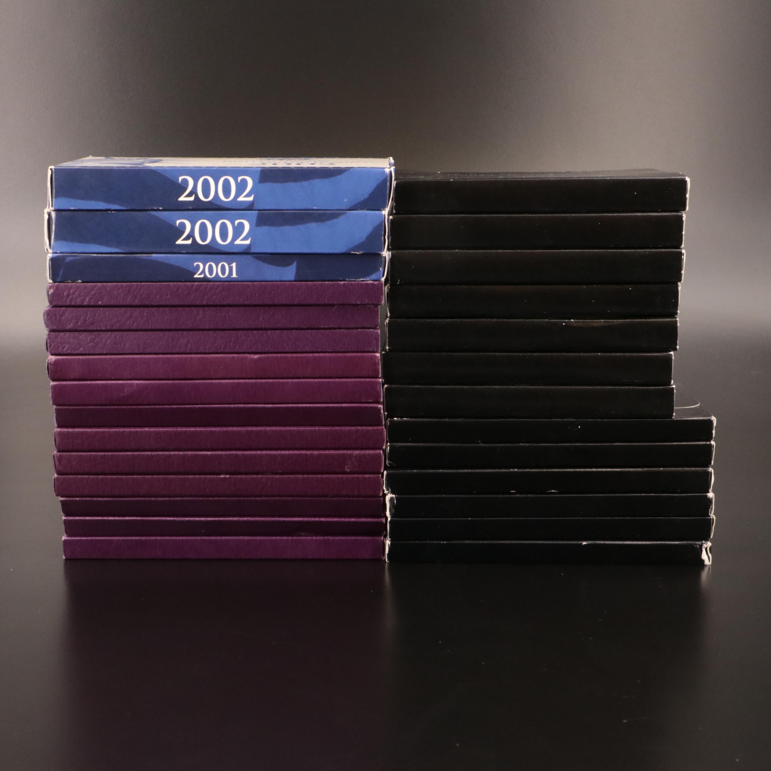 Twenty-Eight U.S. Mint Proof Sets, 1974–2002