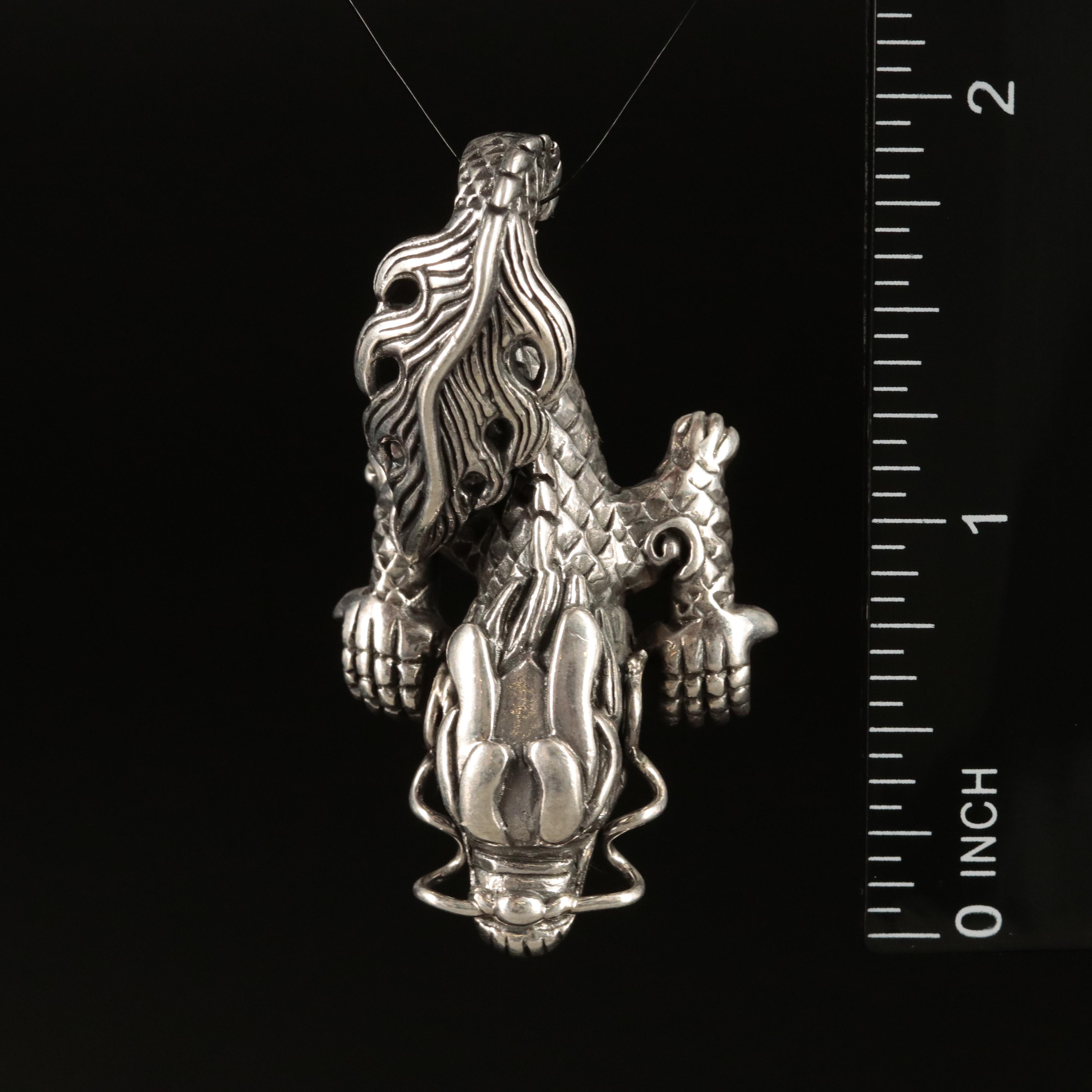Sterling Dragon Pendant