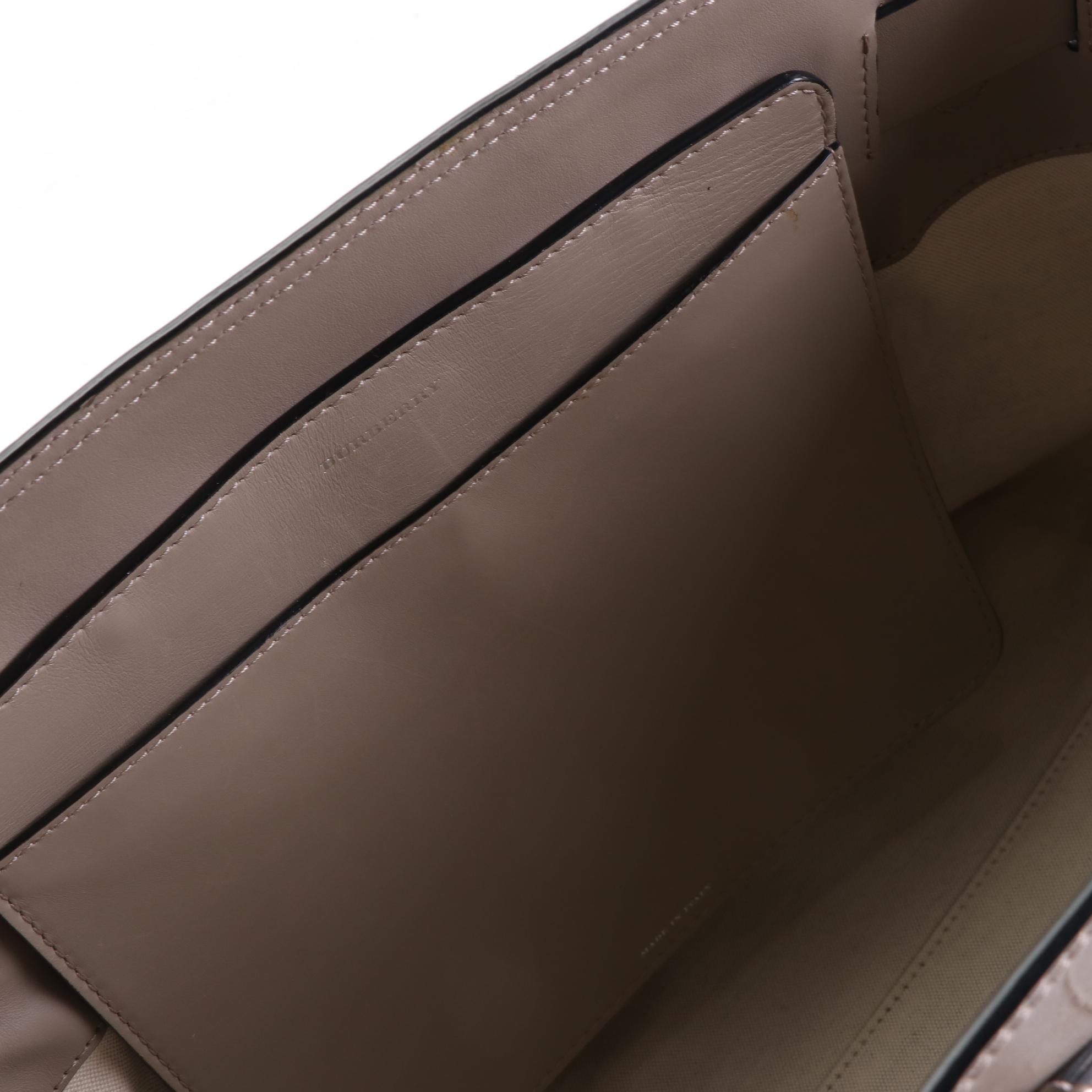 Burberry Belt Tote in Canvas and Leather