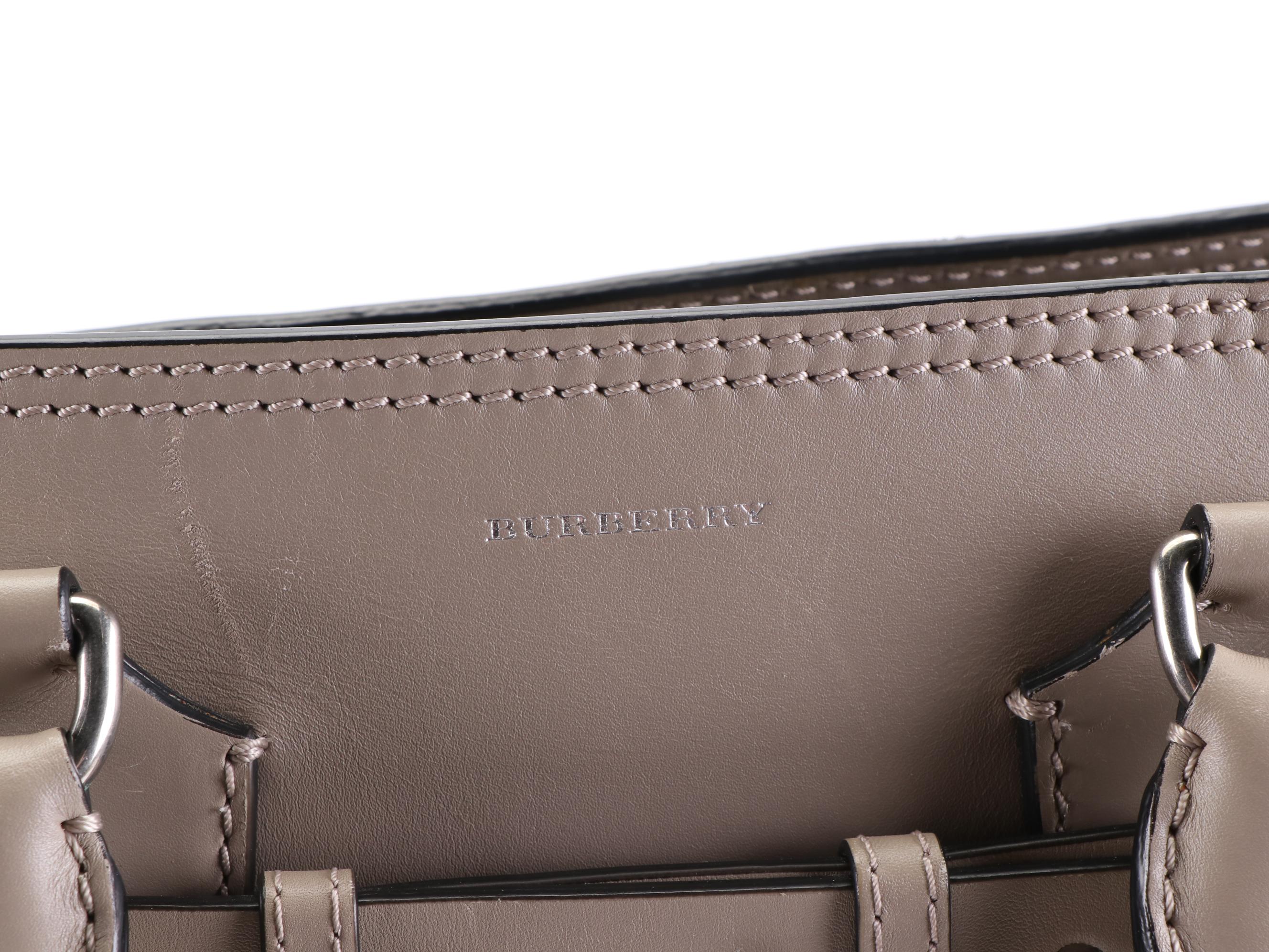 Burberry Belt Tote in Canvas and Leather