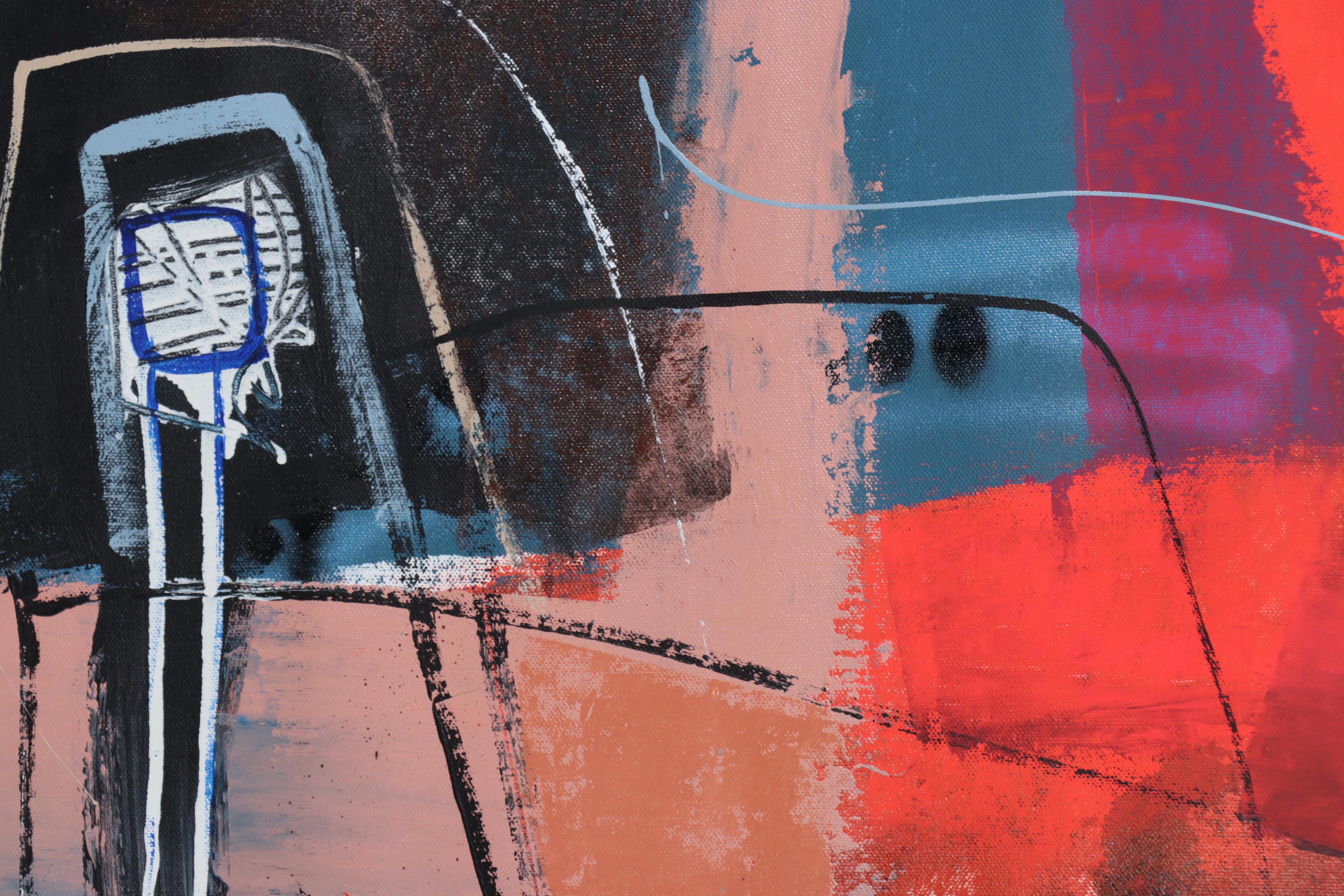 Michel Blázquez Large-Scale Mixed Media Painting "Eclipse," 2023