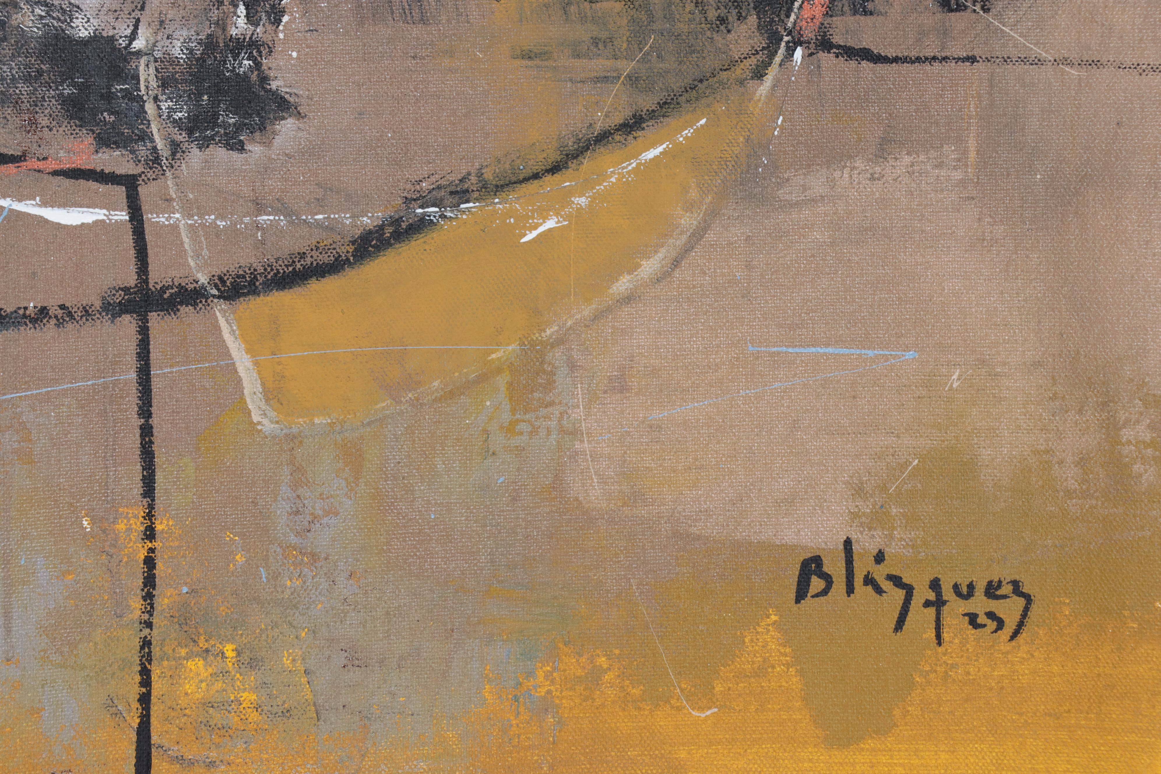 Michel Blázquez Large-Scale Mixed Media Painting "Eclipse," 2023