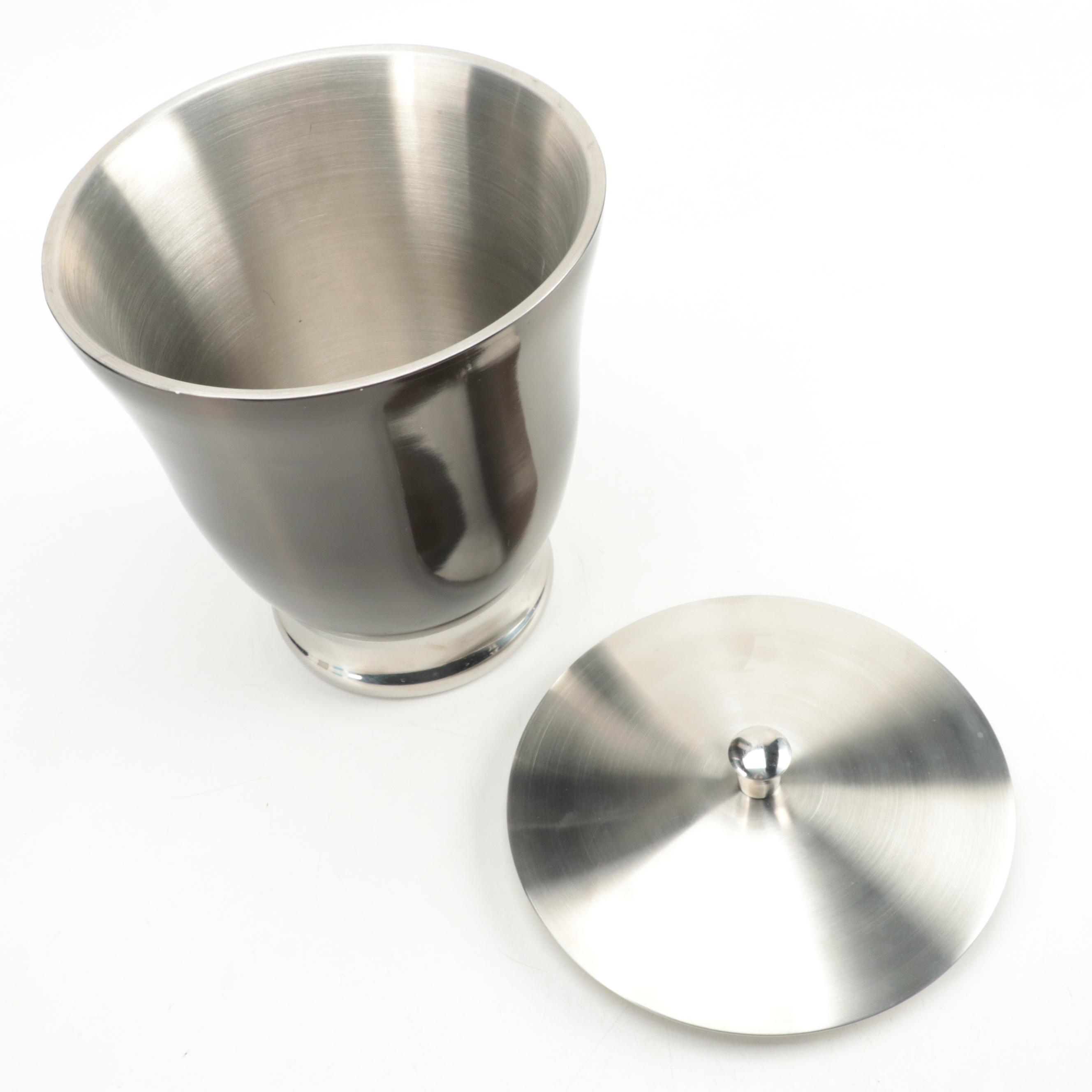 Aluminum Ice Bucket with Wine Tools and Maisonette Ashtrays